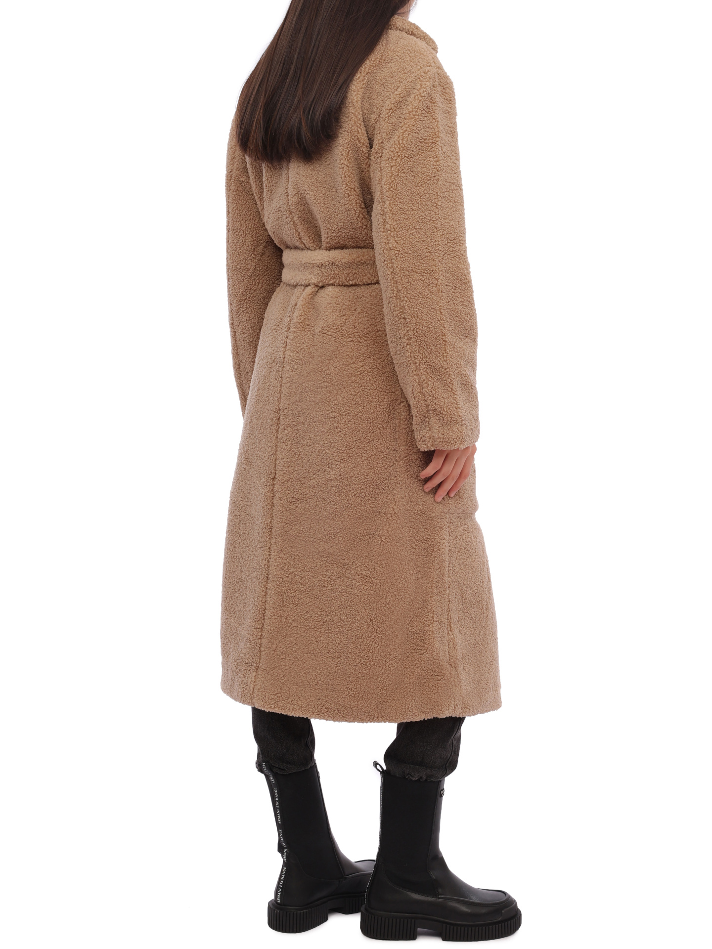 Пальто Armani Exchange 6RYL04 YJFAZ 0748 бежевое женское из экомеха — купить в интернет-магазине Verdistore