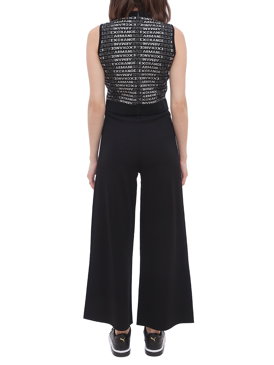 Комбинезон Armani Exchange 6HYA1B черный женский с логотипом — купить в интернет-магазине Verdistore