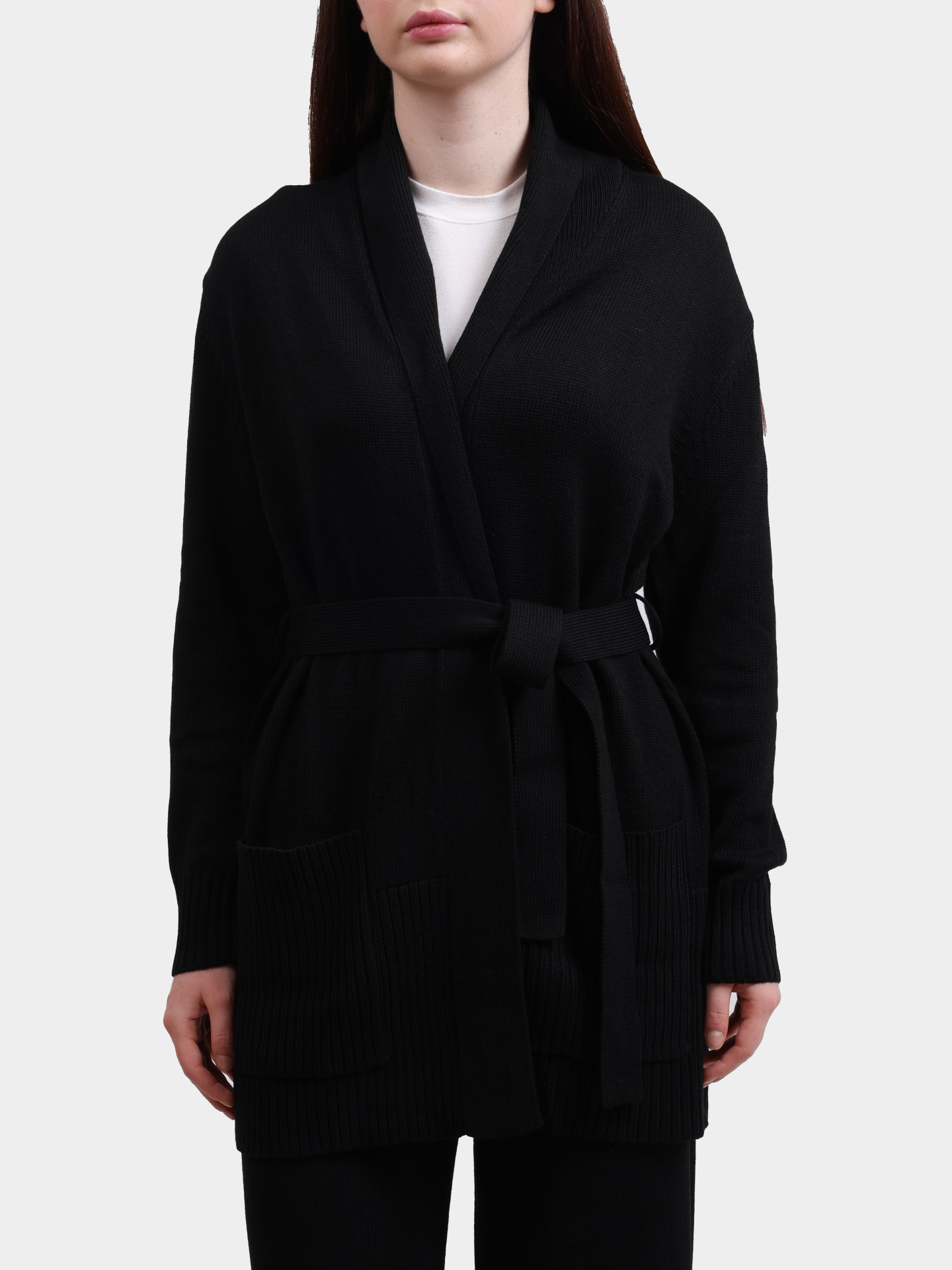 Кардиган Armani Exchange XW000766 AF13774 UC001 черный женский — купить в интернет-магазине Verdistore