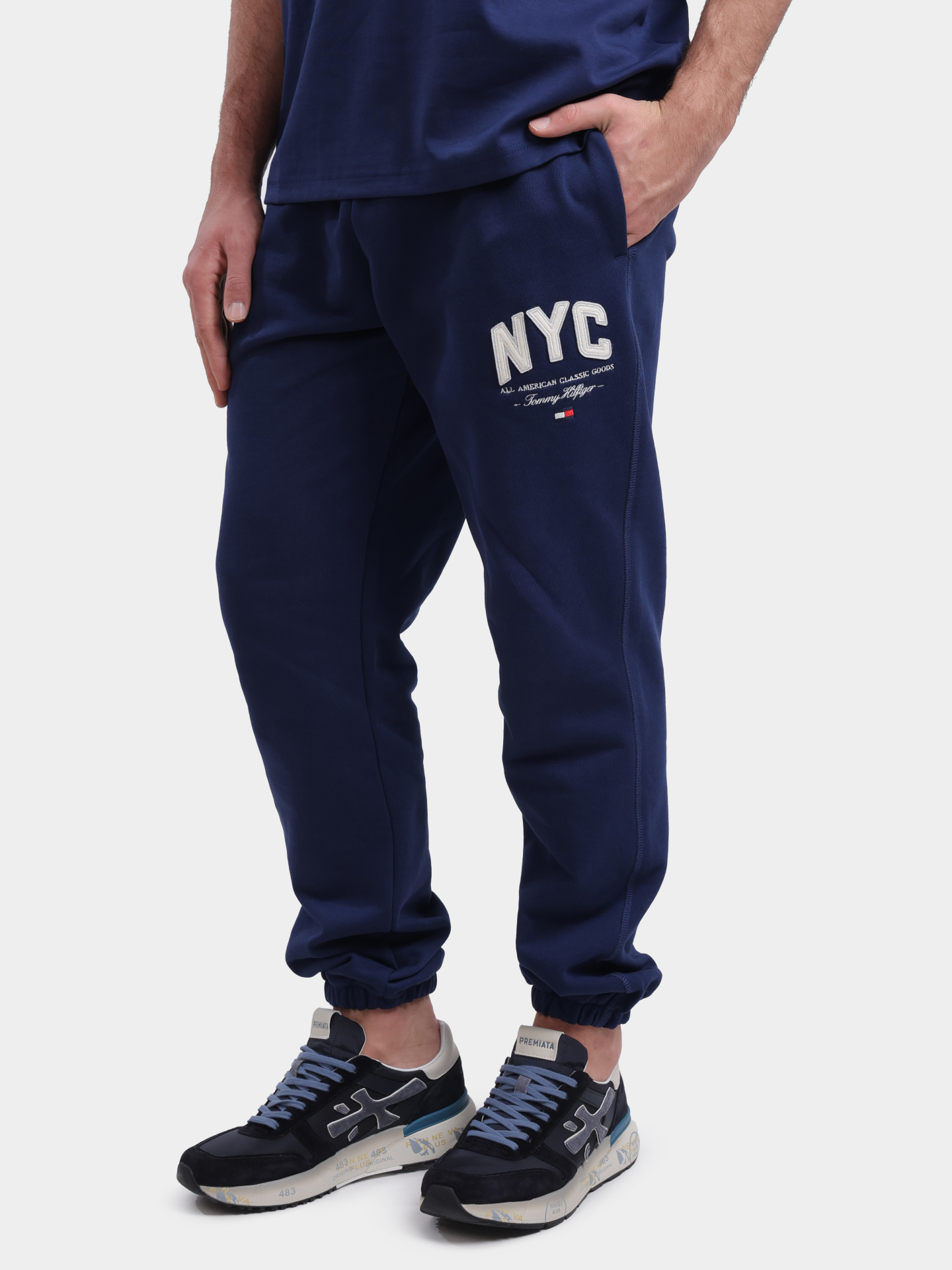 Брюки Tommy Hilfiger MW0MW39688 мужские с логотипом — купить в интернет-магазине Verdistore