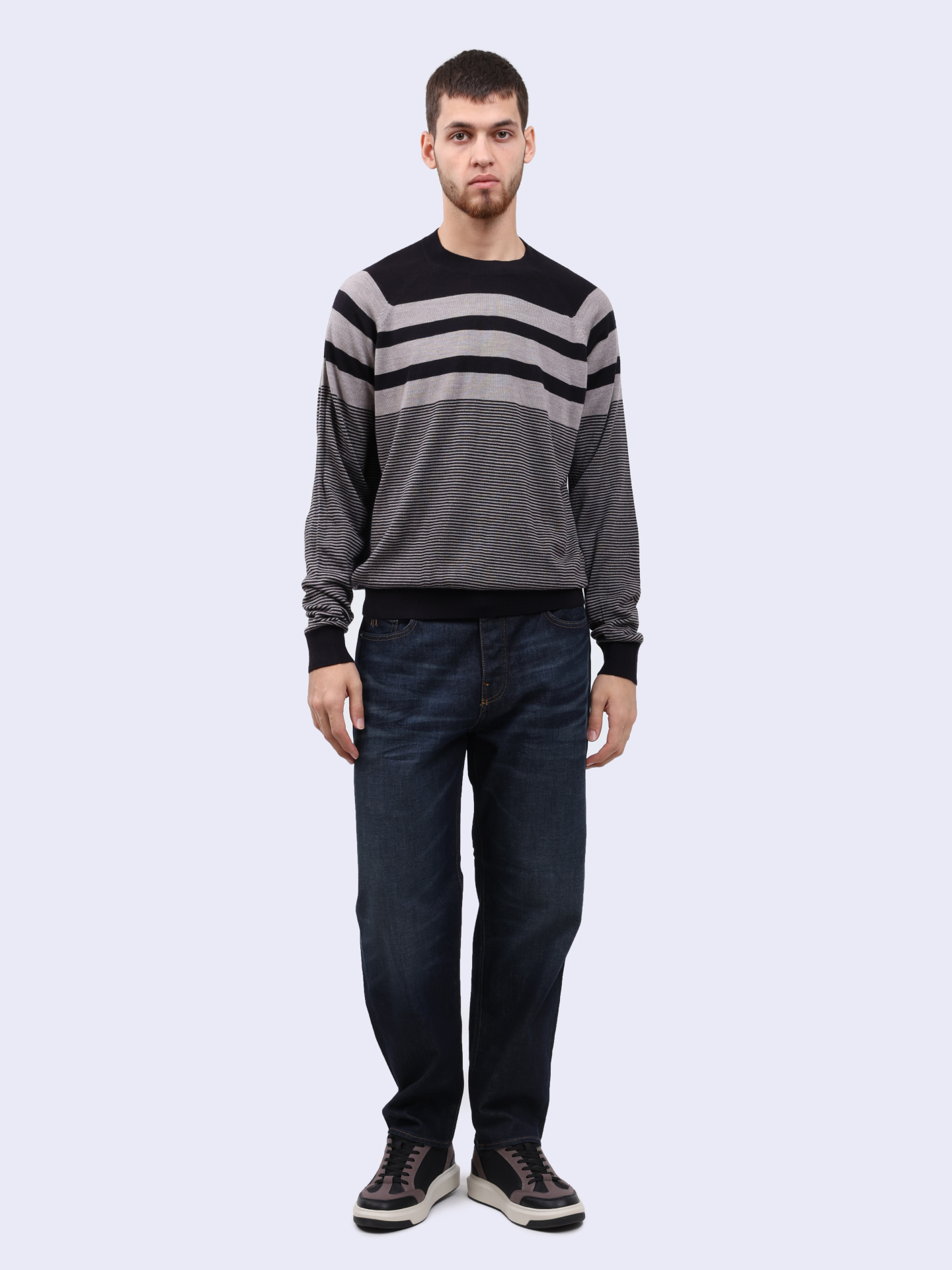 Свитер Armani Exchange 6DZM2K ZMM9Z 25FV полосатый мужской — купить в интернет-магазине Verdistore