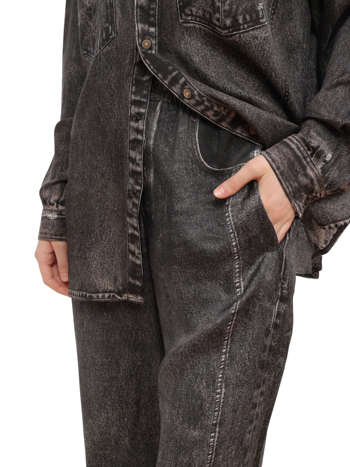Брюки Diesel A128520LIAM02 серые женские — купить в интернет-магазине Verdistore