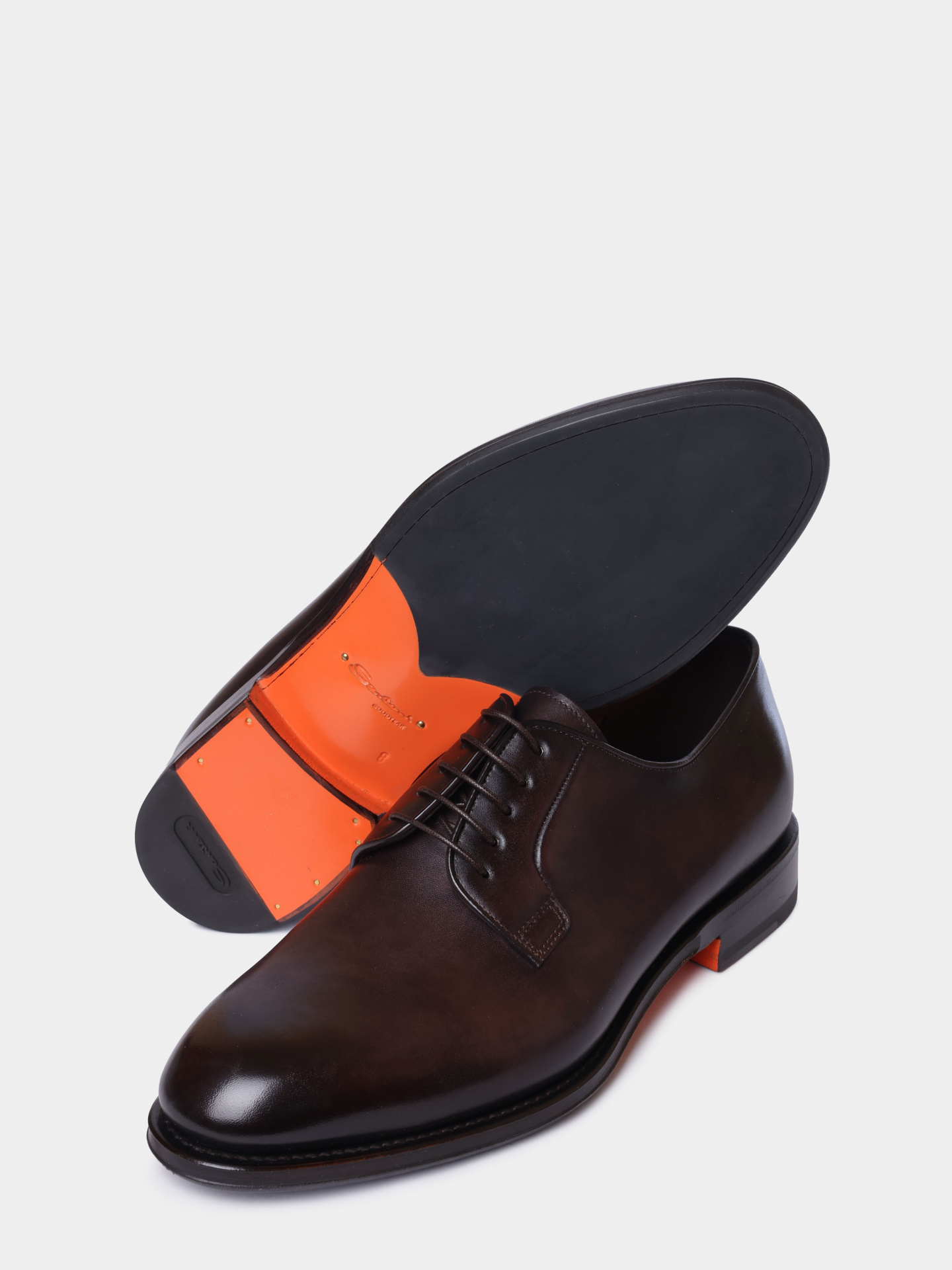 Дерби Santoni MCCG17837PG4HOBRT53 кожаные мужские — купить в интернет-магазине Verdistore