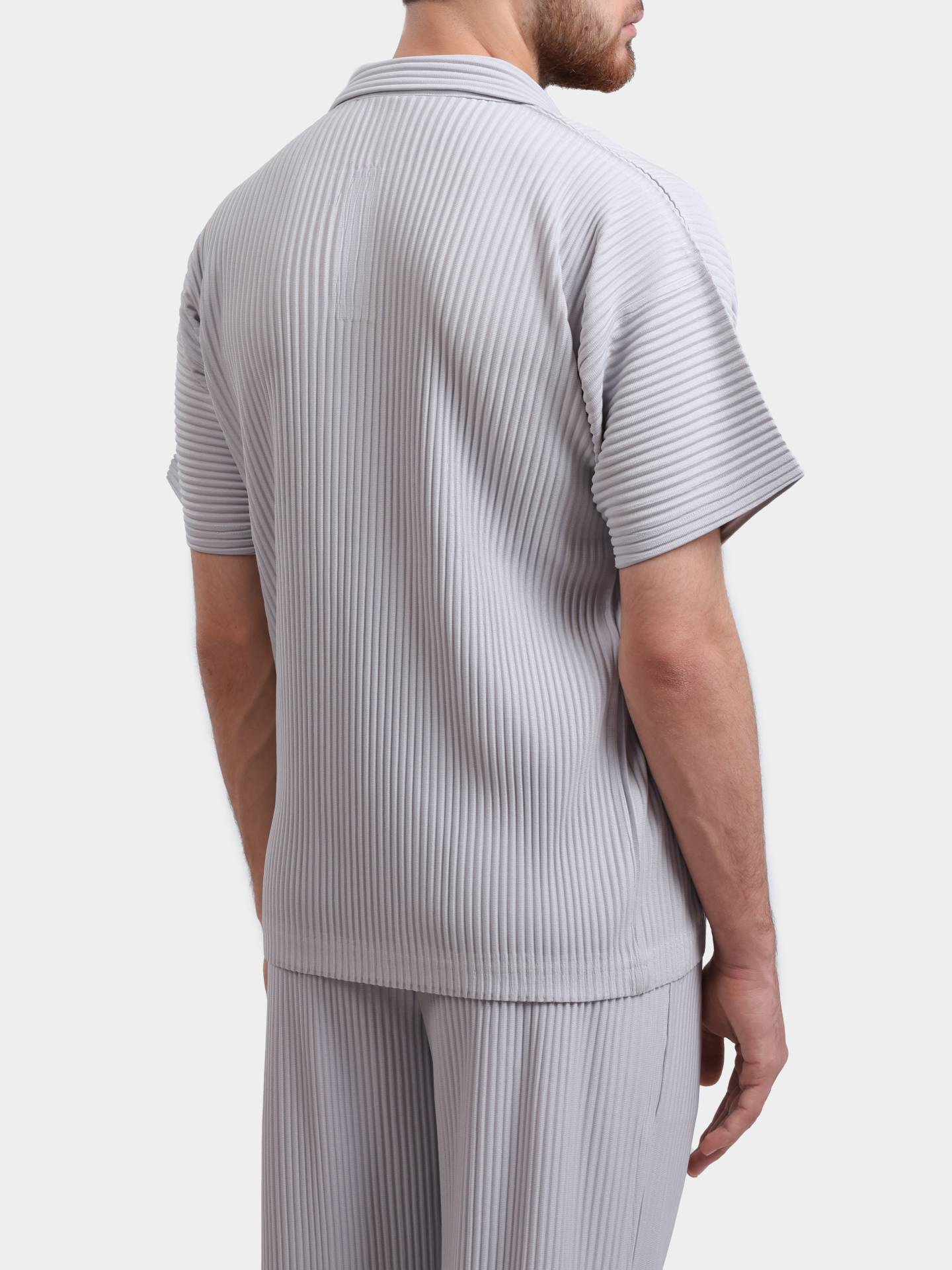 Поло Sphynx pleats 8476-2 серое мужское плиссированное  — купить в интернет-магазине Verdistore