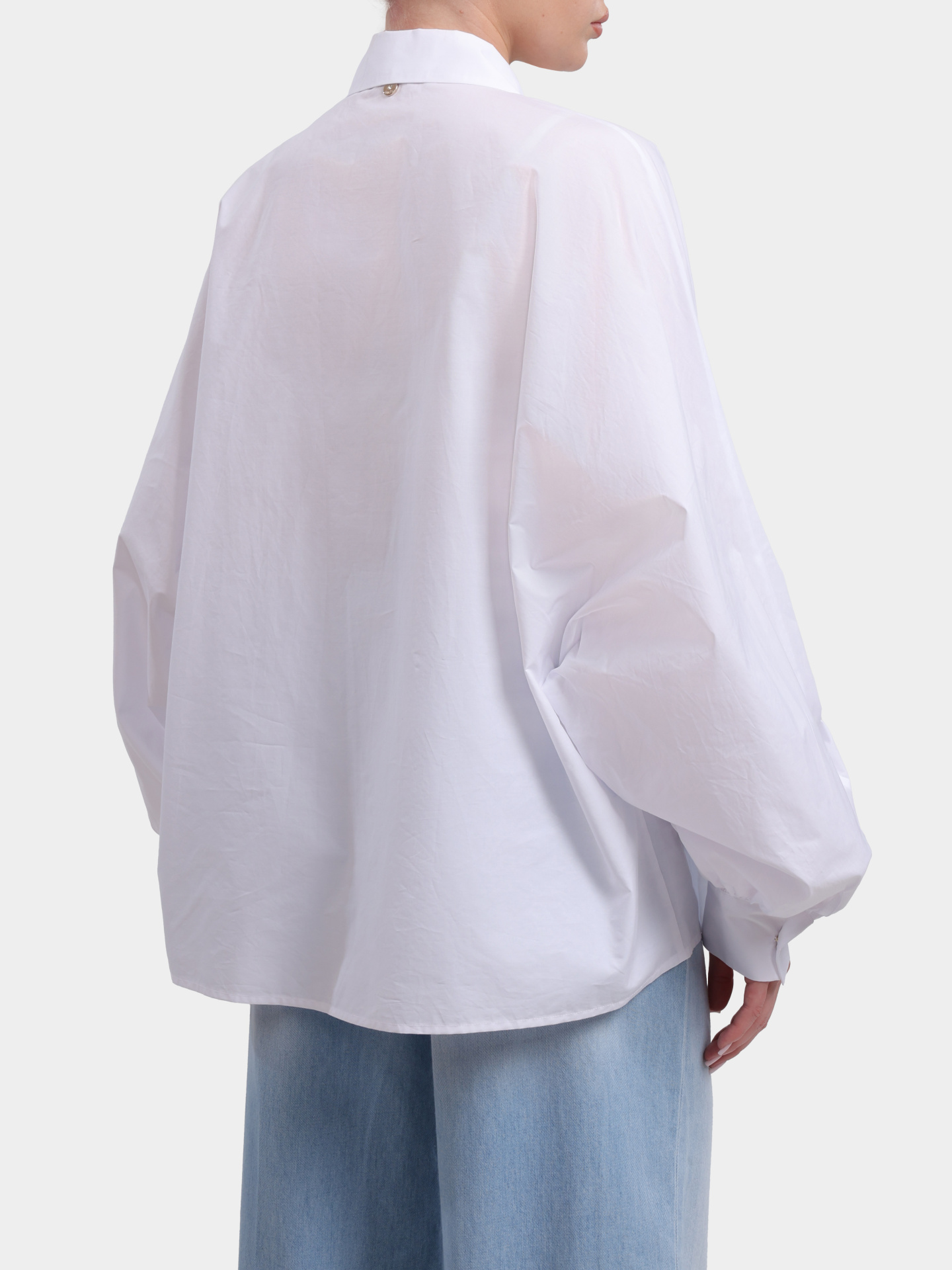 Рубашка Liu-Jo BLACK LABEL CA6250 T039A 11111 белая с широким рукавом и акцентными пуговицами — купить в интернет-магазине Verdistore