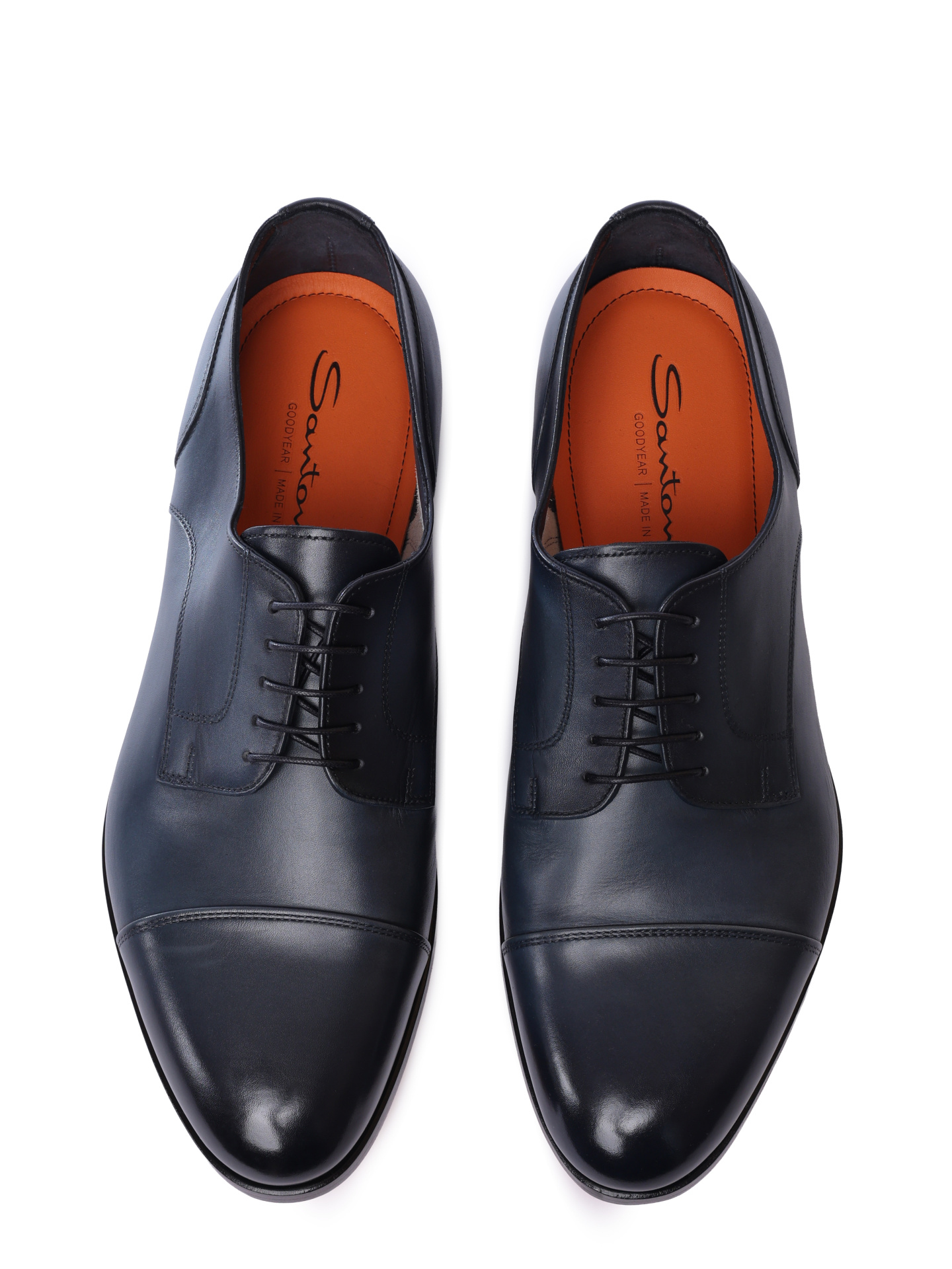 Дерби Santoni MCCG18940SA1SLASU59 кожаные мужские — купить в интернет-магазине Verdistore