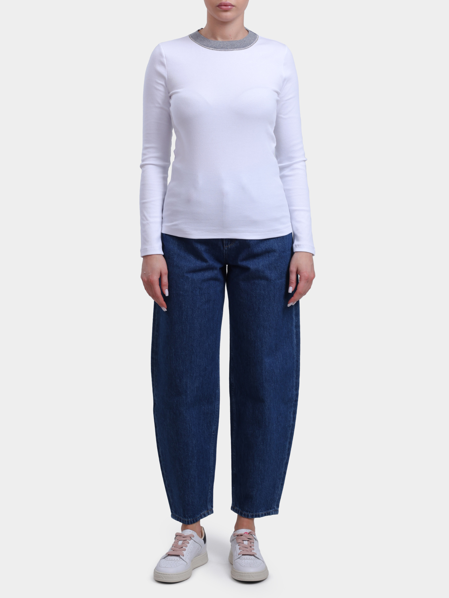 Лонгслив Peserico S06707J0 5669B 72B белый женский — купить в интернет-магазине Verdistore