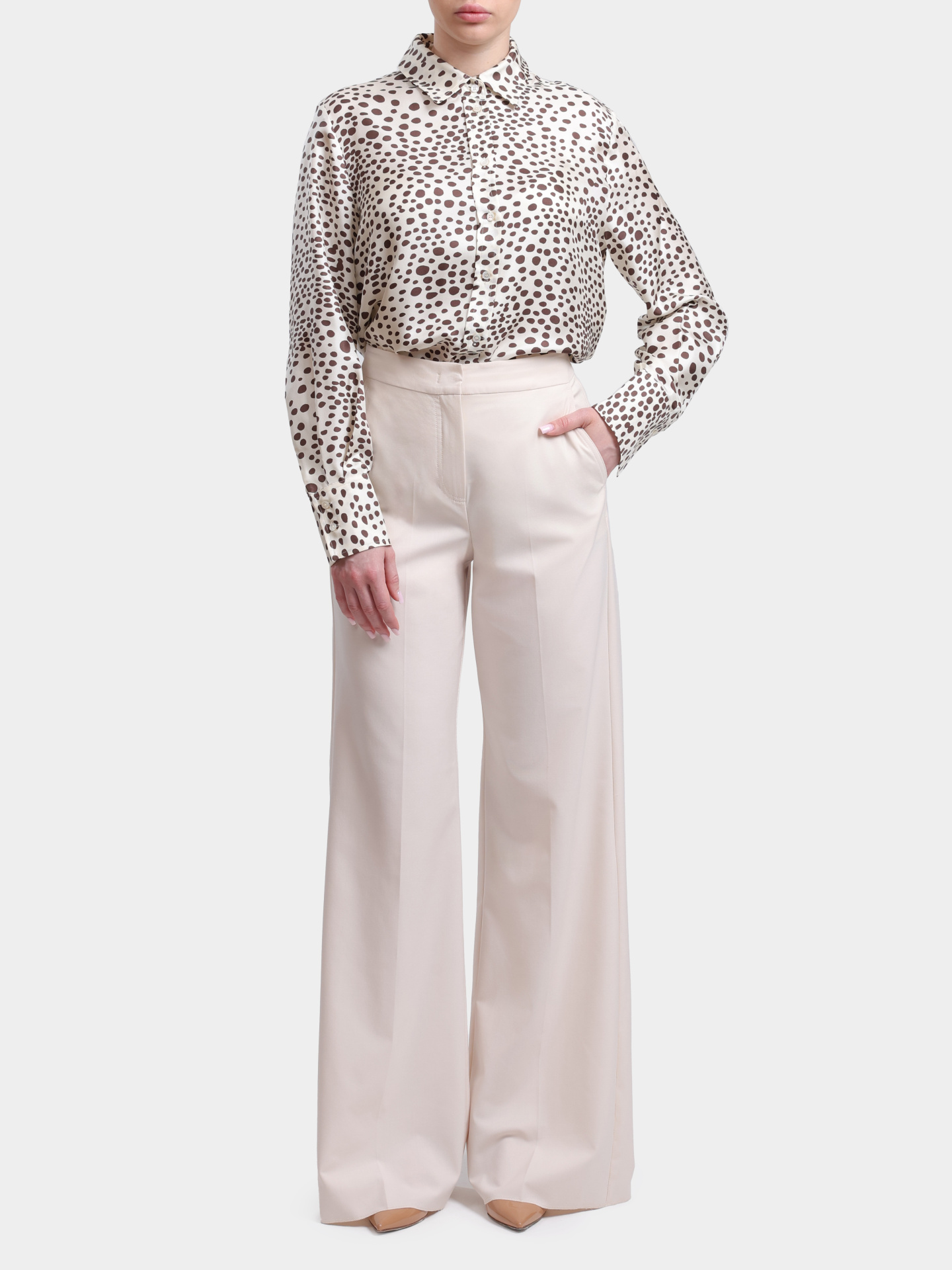 Рубашка MARELLA MLLSALVE 006 шелковая женская в горох — купить в интернет-магазине Verdistore