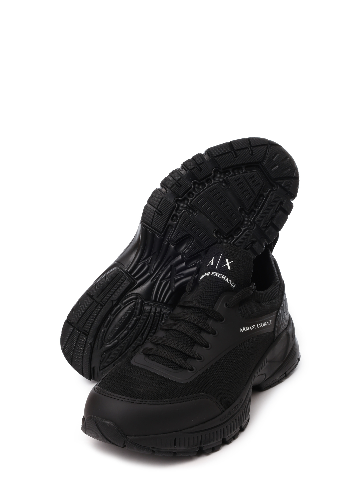 Кроссовки Armani Exchange XUX232 XV870 00002 черные мужские с изогнутой подошвой — купить в интернет-магазине Verdistore
