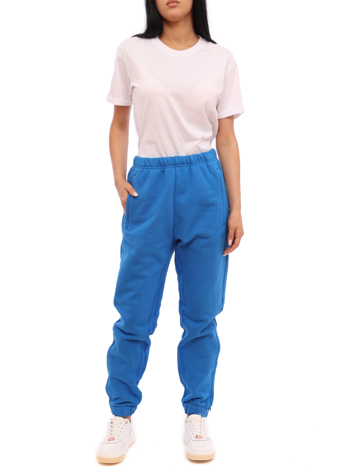 Брюки Adidas H22817 спортивные женские из хлопка — купить в интернет-магазине Verdistore