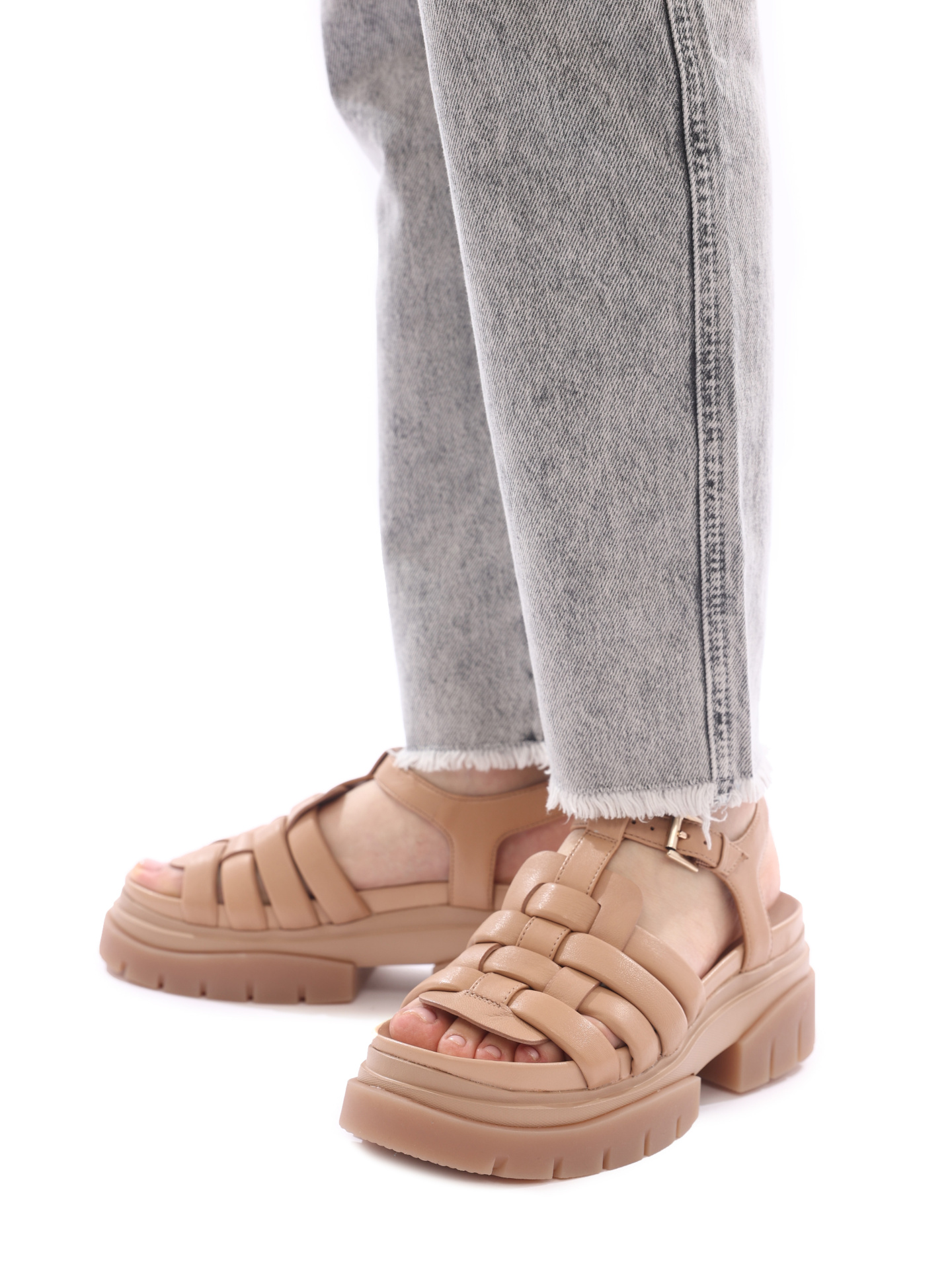 Сандалии ASH SIRENA 002 светло-коричневые женские плетеные — купить в интернет-магазине Verdistore