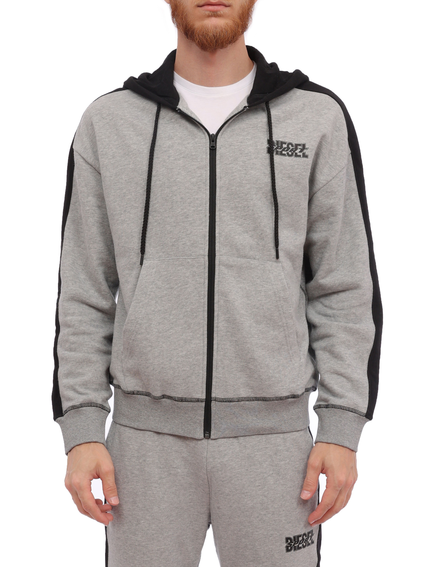 Мастерка Diesel A112800NEAHE3843 серая мужская — купить в интернет-магазине Verdistore