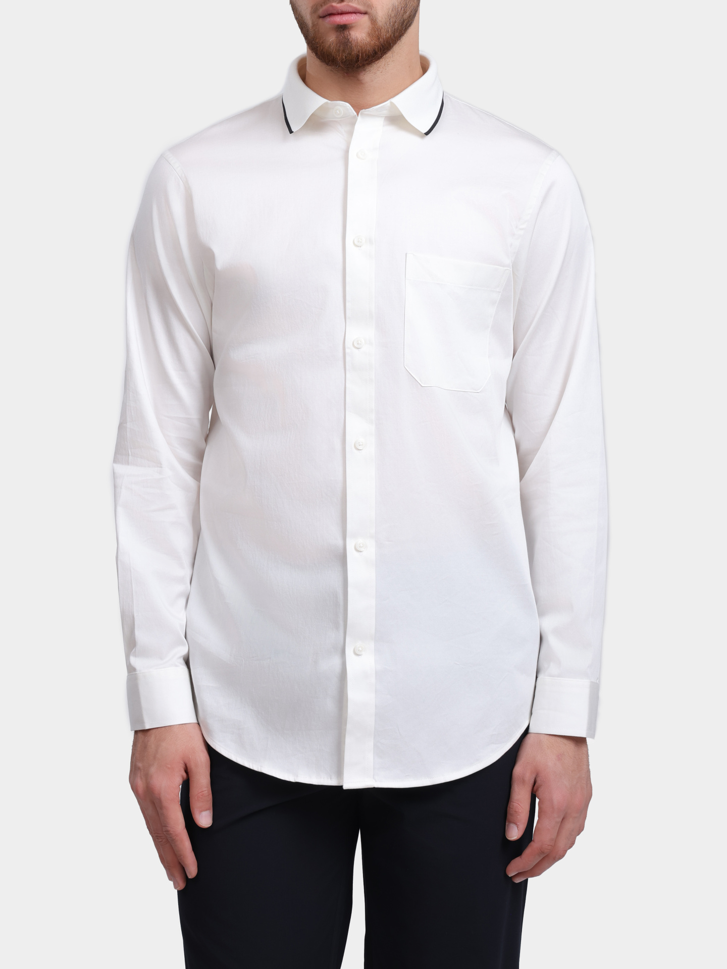 Рубашка Armani Exchange XM001819 AF10192 U0009 белая мужская — купить в интернет-магазине Verdistore