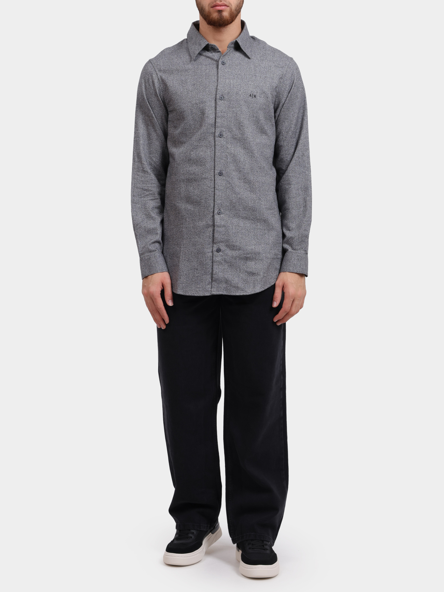 Рубашка Armani Exchange XM001147 AF16610 MC008 хлопковая мужская — купить в интернет-магазине Verdistore