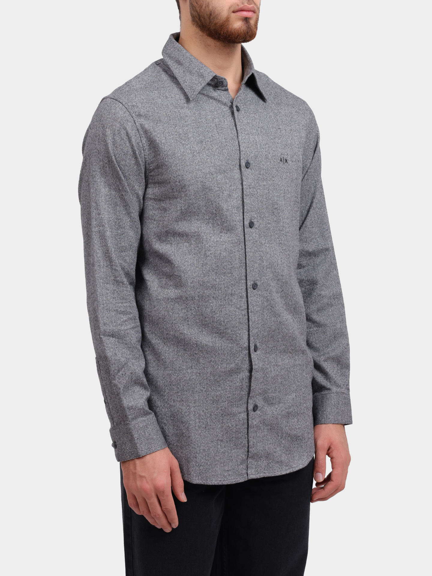 Рубашка Armani Exchange XM001147 AF16610 MC008 хлопковая мужская — купить в интернет-магазине Verdistore