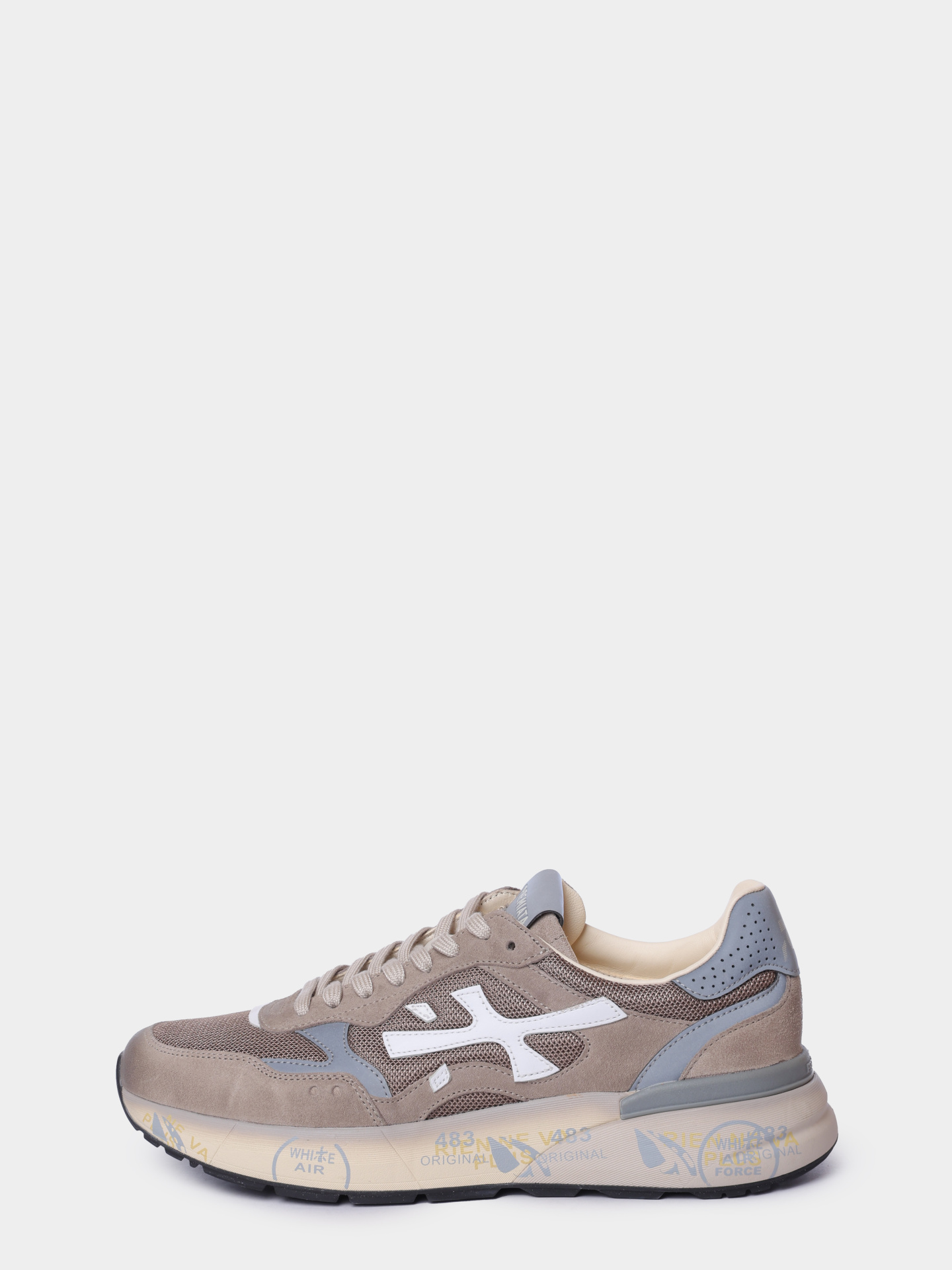 Кроссовки Premiata Sport MICK0.1 VAR 8118 бежевые мужские комбинированные  — купить в интернет-магазине Verdistore