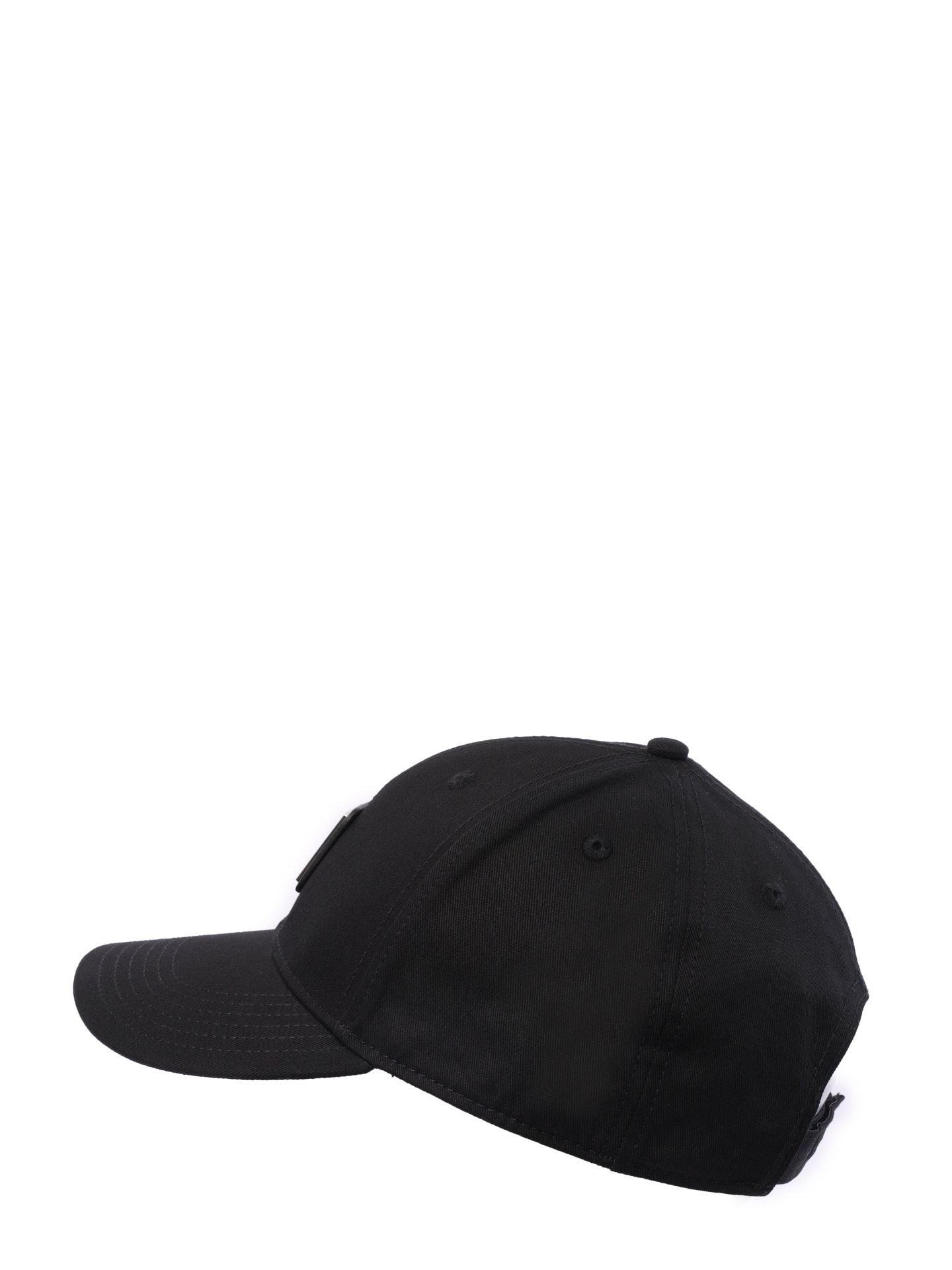 Бейсболка хлопковая черная с металлическим логотипом  — купить в интернет-магазине Verdistore