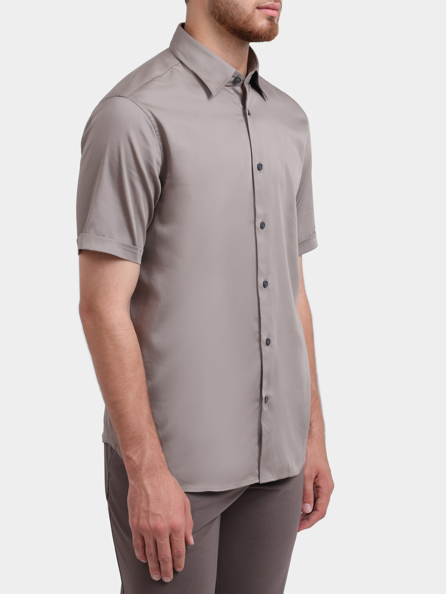 Рубашка Emporio Armani EM005124 AF23800 U8049 серая мужская свободного кроя — купить в интернет-магазине Verdistore