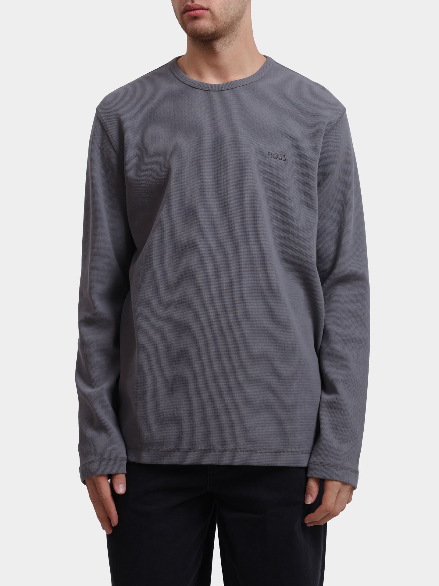 Лонгслив Boss 50520725 029 серый мужской — купить в интернет-магазине Verdistore