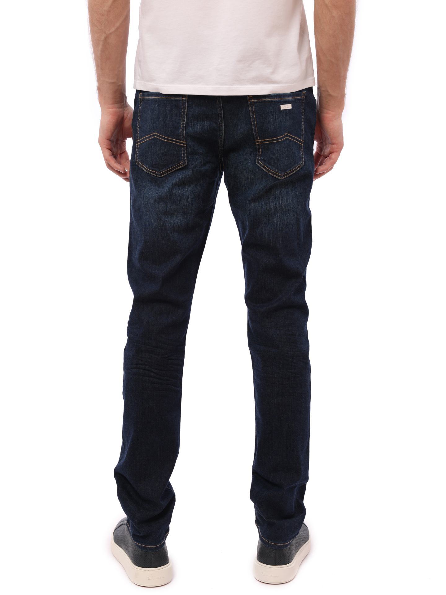 Джинсы Armani Exchange 3GZJ13 Z1QDZ темно-синие мужские с потёртостями — купить в интернет-магазине Verdistore