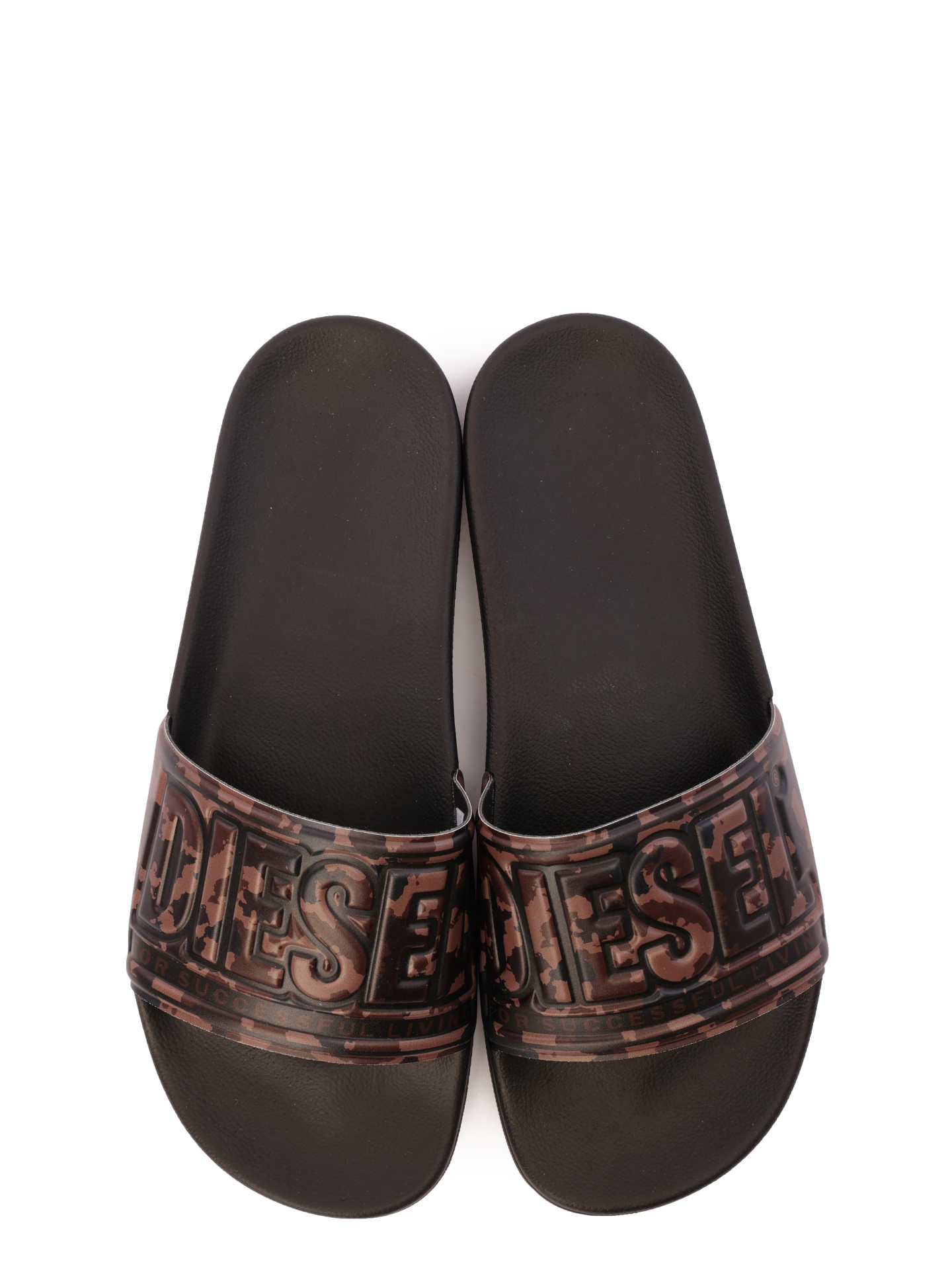 Шлепанцы Diesel Y03211P5605H9850 комбинированные мужские с логотипом — купить в интернет-магазине Verdistore