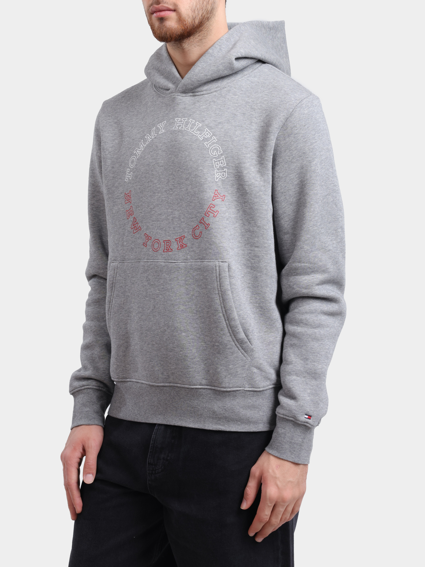 Худи Tommy Hilfiger MW0MW32655 серое мужское — купить в интернет-магазине Verdistore
