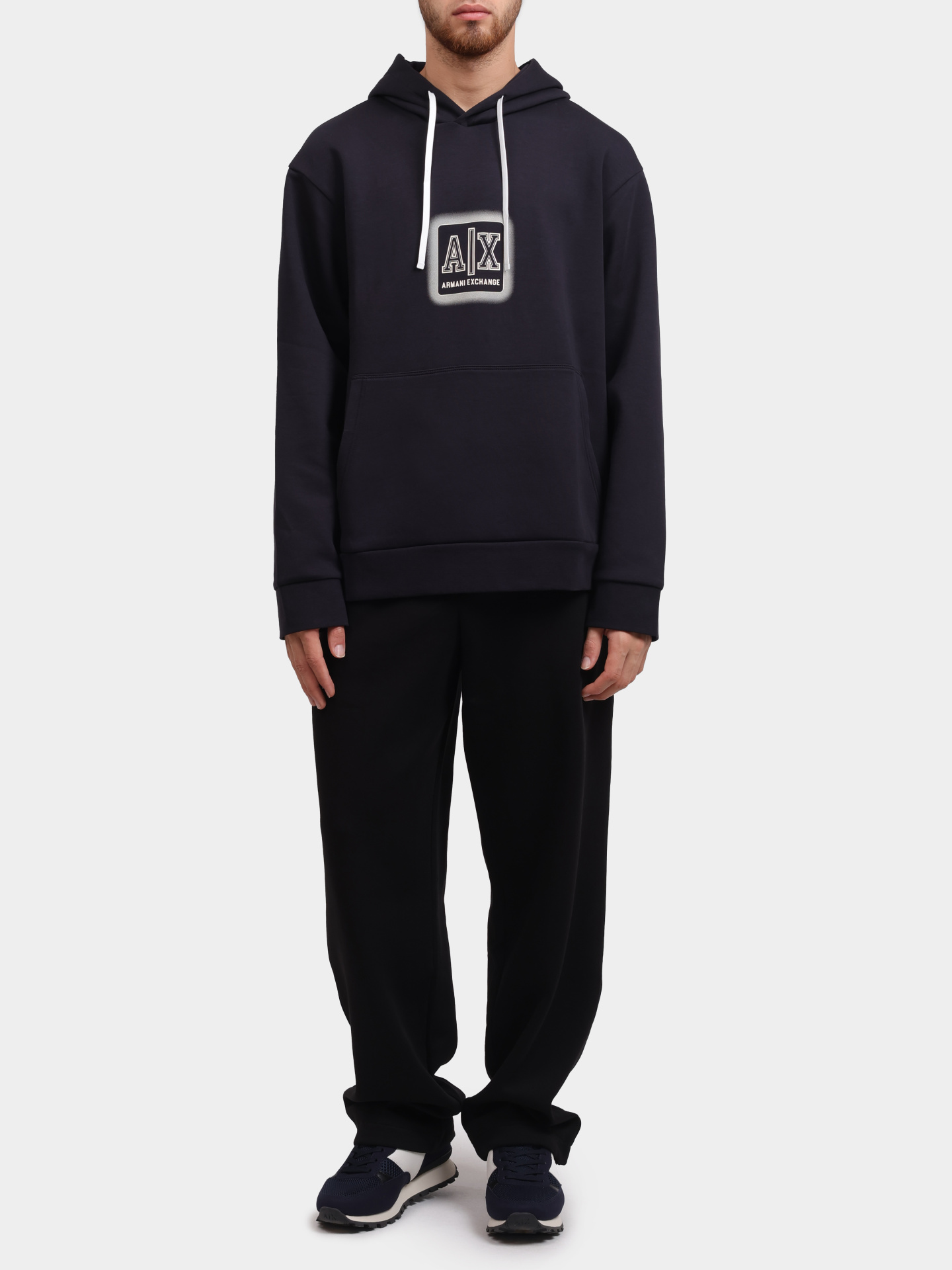 Худи Armani Exchange XM000482 AF10818 UB101 темно-синее мужское — купить в интернет-магазине Verdistore