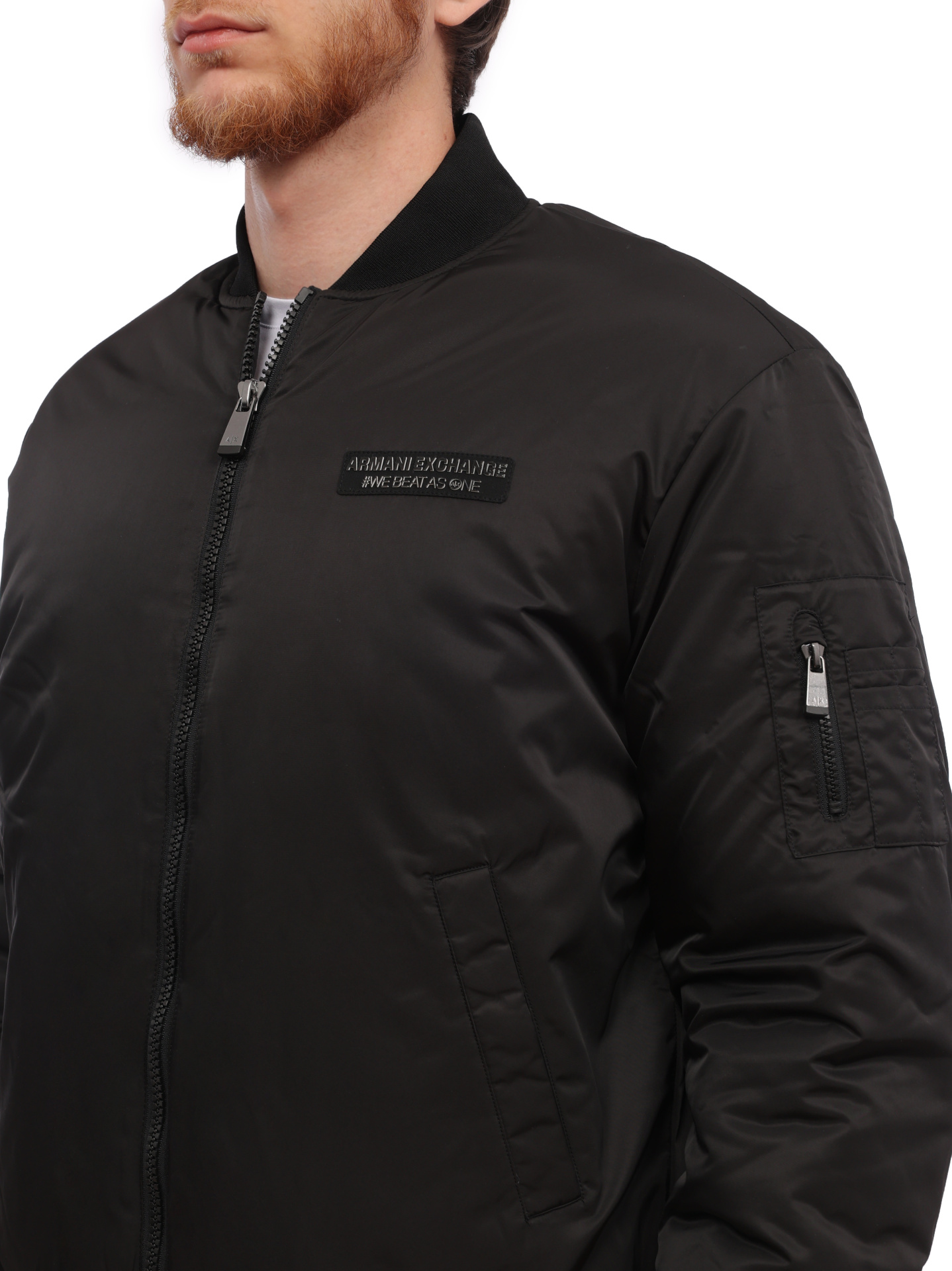 Бомбер Armani Exchange6RZB12 ZNJ71 1200 черный мужской на молнии — купить в интернет-магазине Verdistore