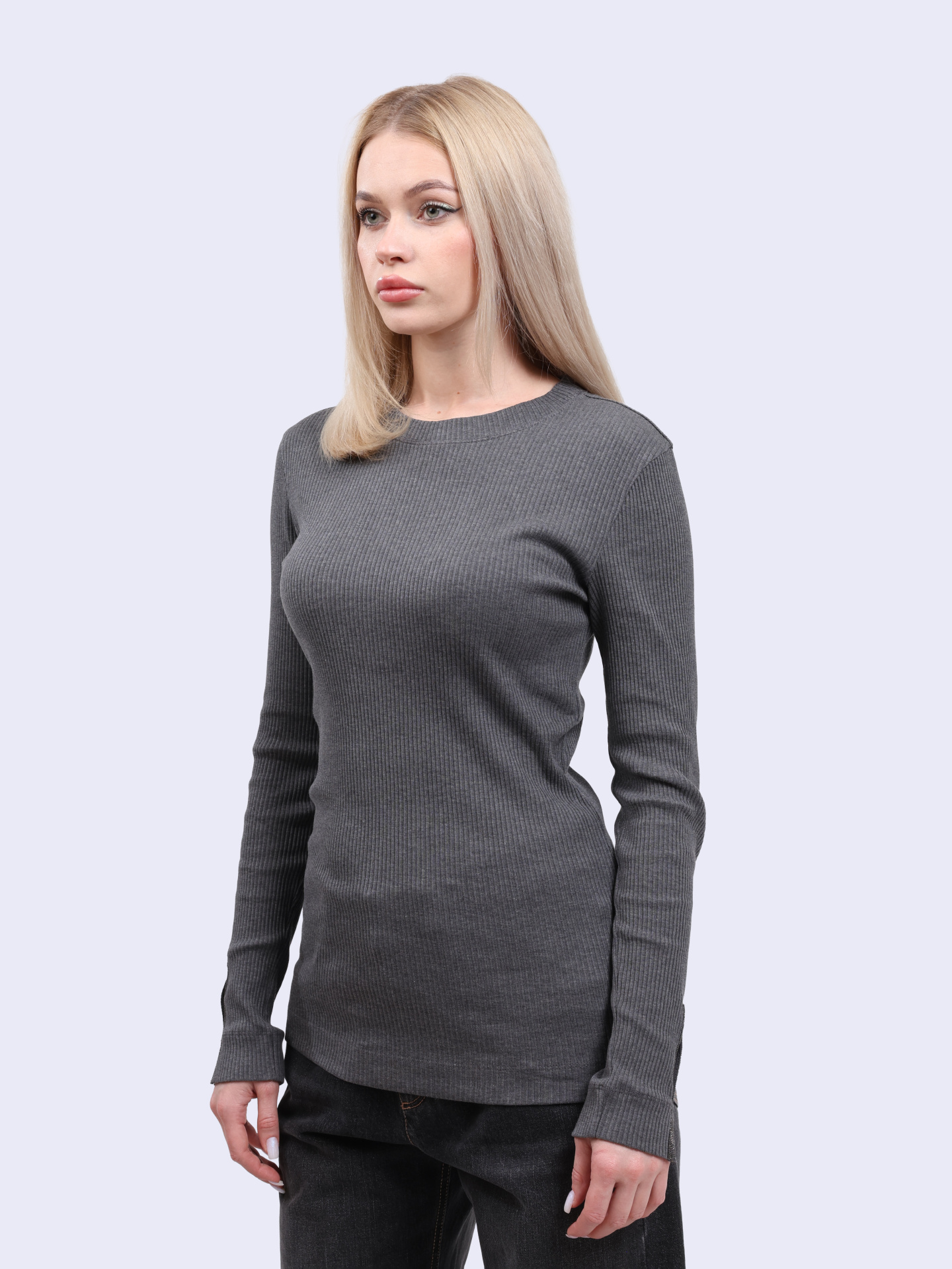 Джемпер Brunello Cucinelli MH990BC700 C265 хлопковый женский в рубчик — купить в интернет-магазине Verdistore