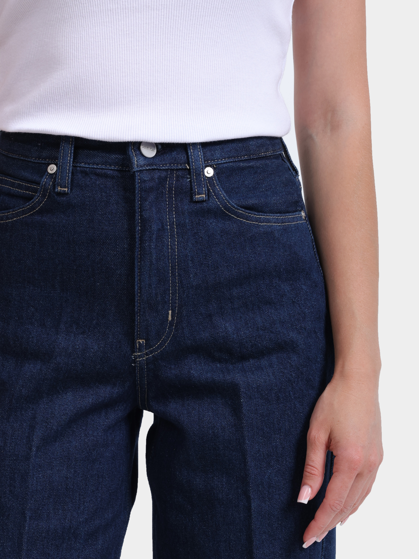 Джинсы Calvin Klein K20K20825332 1AQ темно-синие женские — купить в интернет-магазине Verdistore