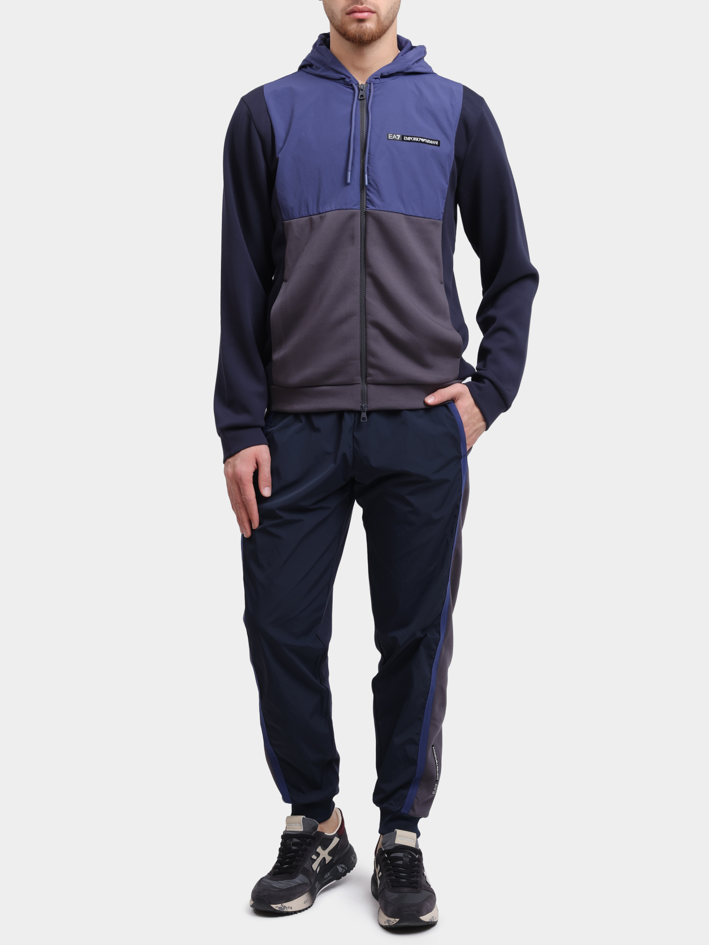 Мастерка EA7 7M000938 AF17003 UB102 синяя мужская — купить в интернет-магазине Verdistore