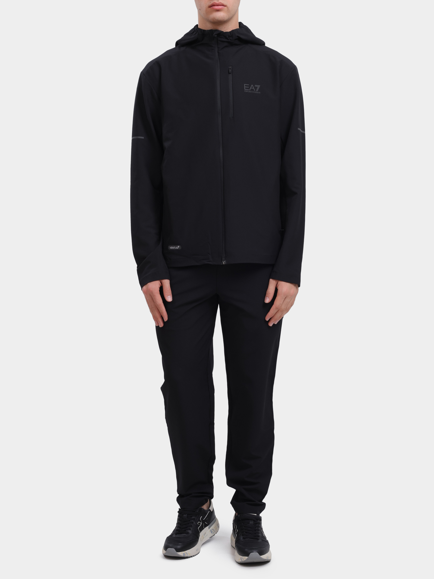 Мастерка EA7 7M000639 AF16826 UC001 черная мужская — купить в интернет-магазине Verdistore