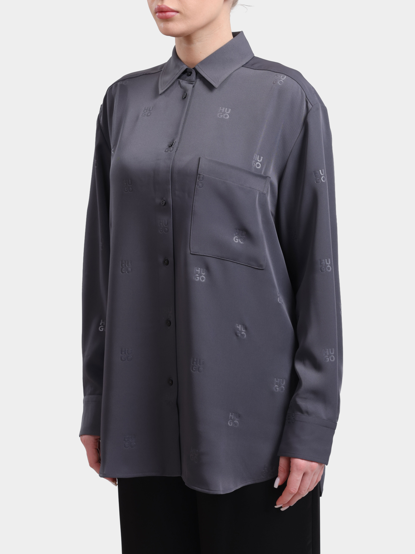 Рубашка Hugo 50553192 962 серая женская — купить в интернет-магазине Verdistore