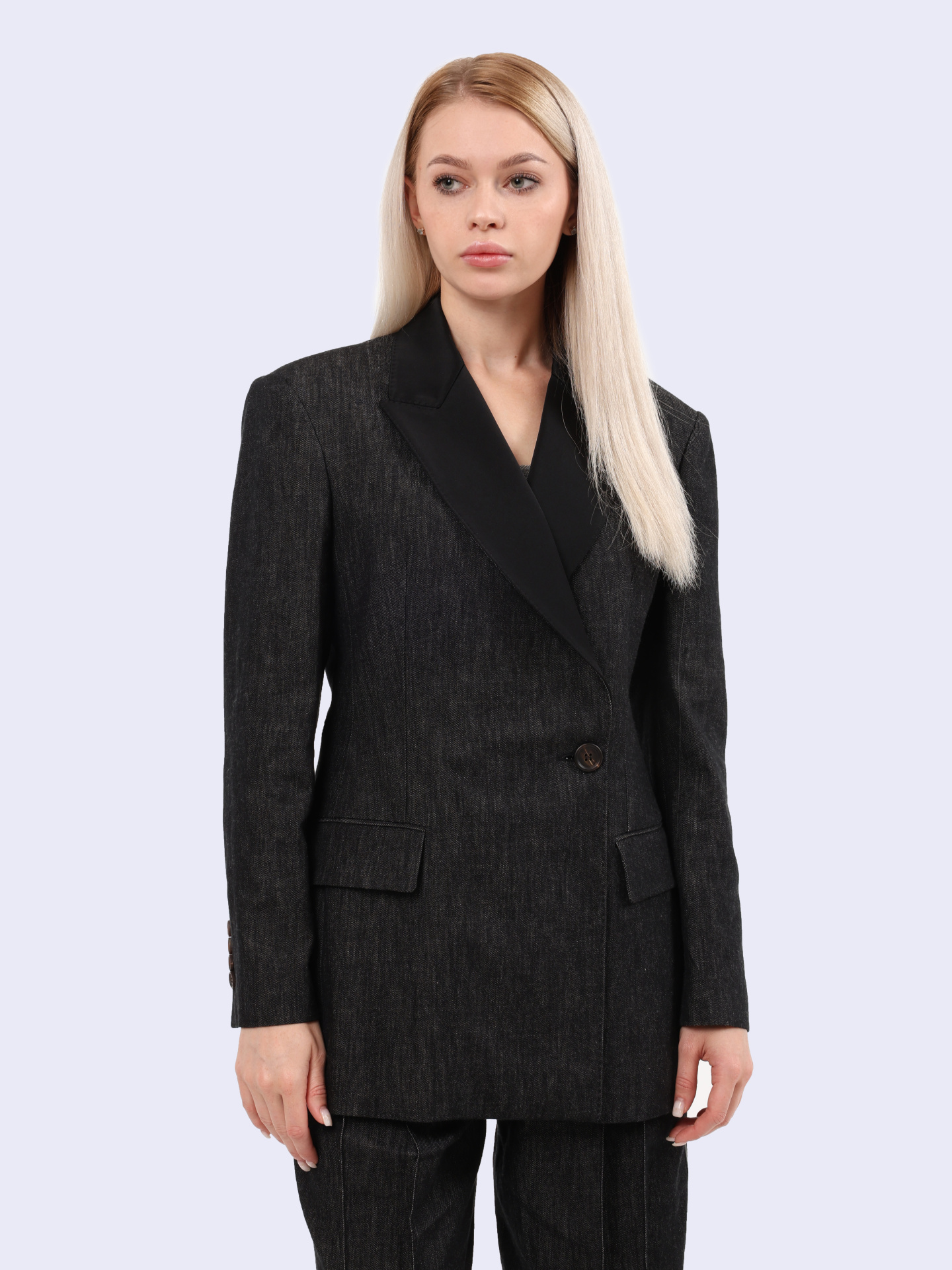 Жакет Brunello Cucinelli MB1257161 C002 джинсовый женский — купить в интернет-магазине Verdistore