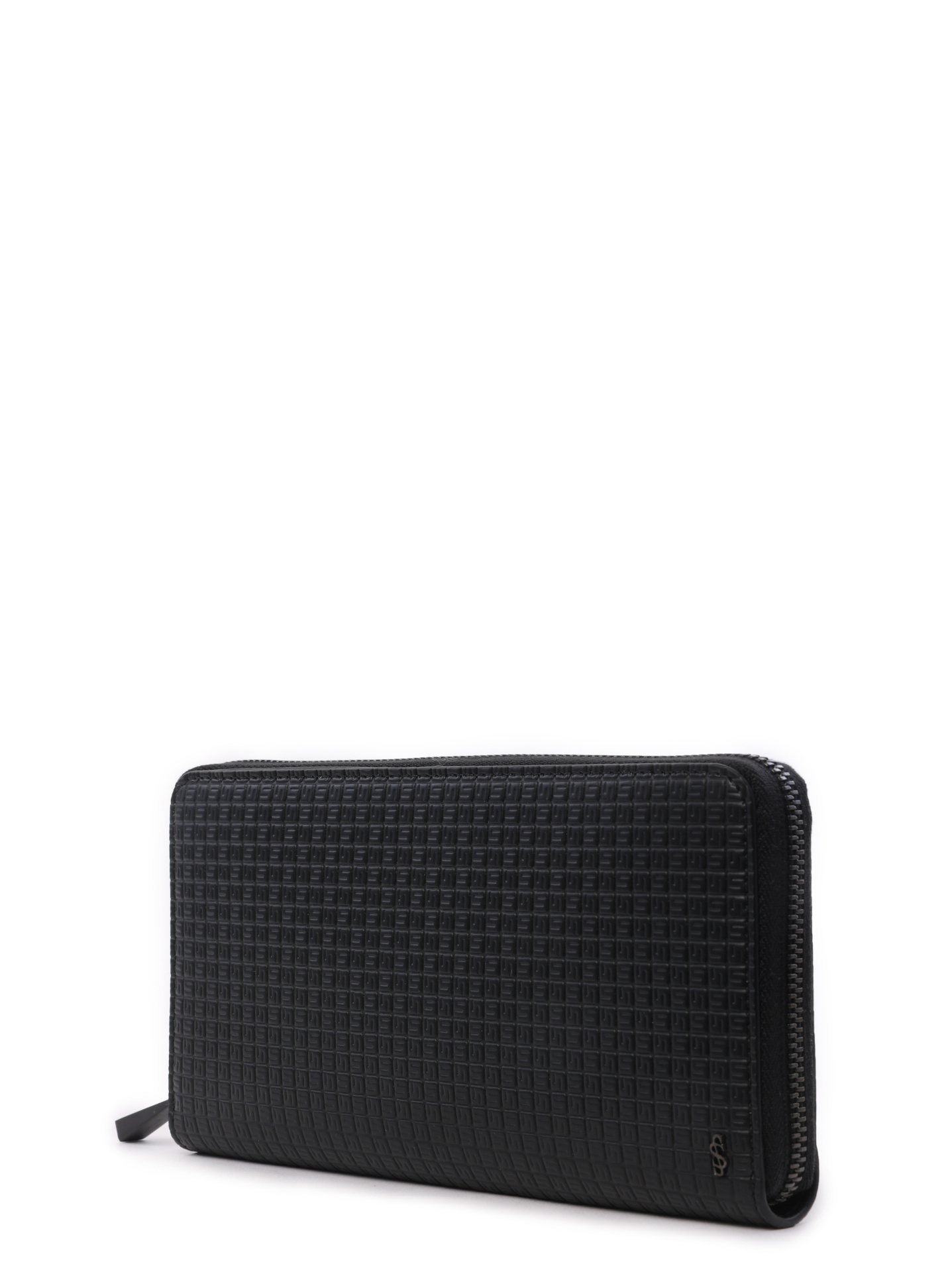 Портмоне черное с монограммным логотипом кожаное черное — купить в интернет-магазине Verdistore