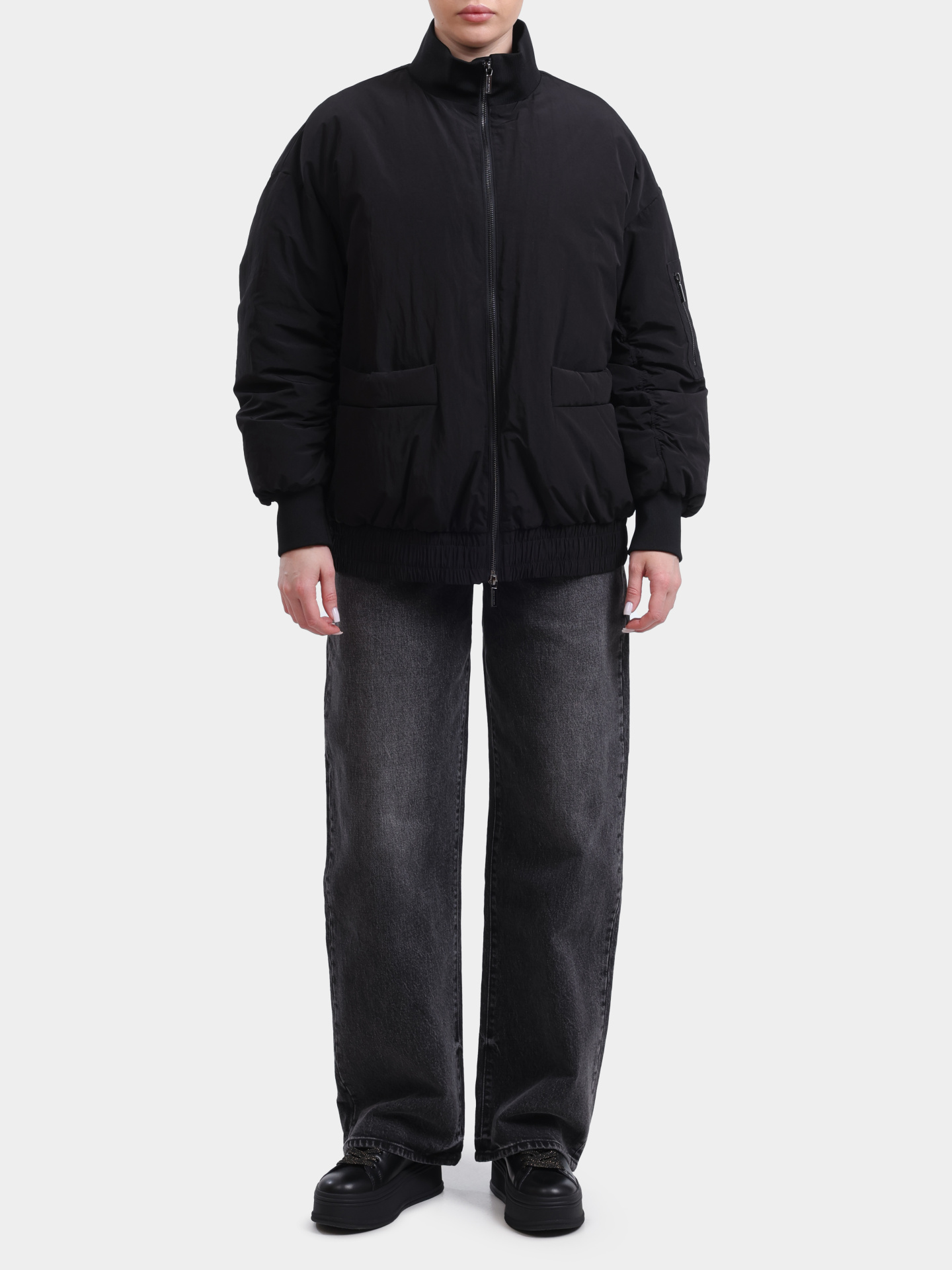 Куртка Armani Exchange XW000670 AF16210 UC001 черная женская — купить в интернет-магазине Verdistore