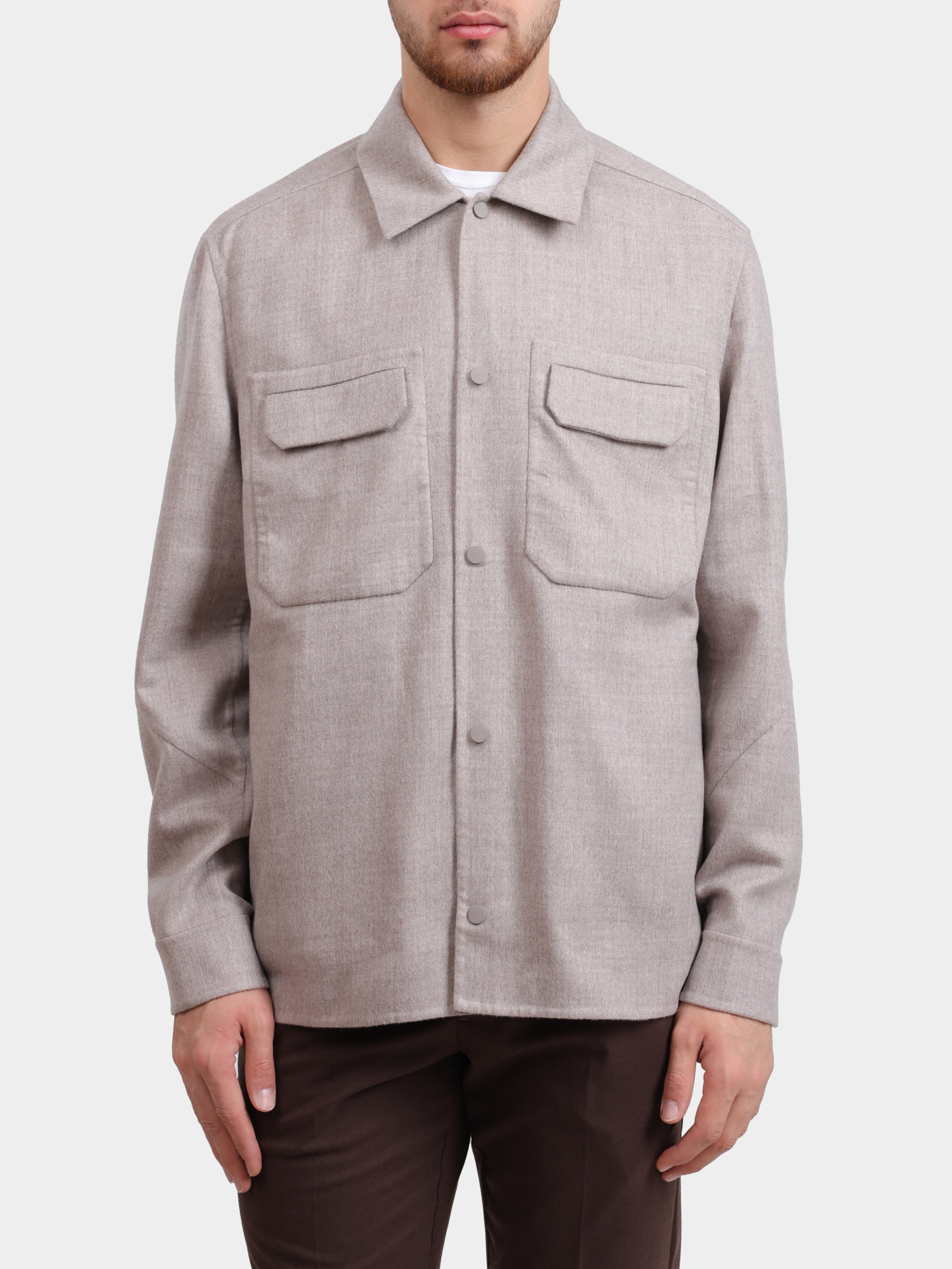 Куртка-рубашка Sease JJ075TN524 X34 светло-бежевая мужская прямого кроя — купить в интернет-магазине Verdistore