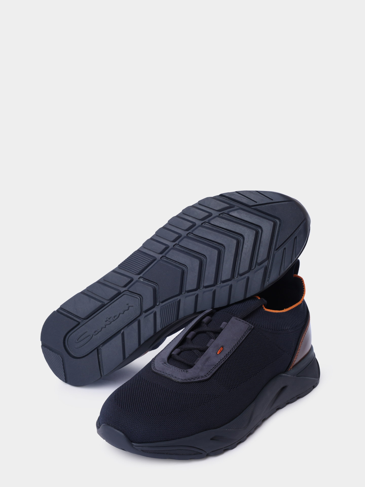 Кроссовки Santoni MBIG21601NOTNHUOU60 текстильные мужские — купить в интернет-магазине Verdistore