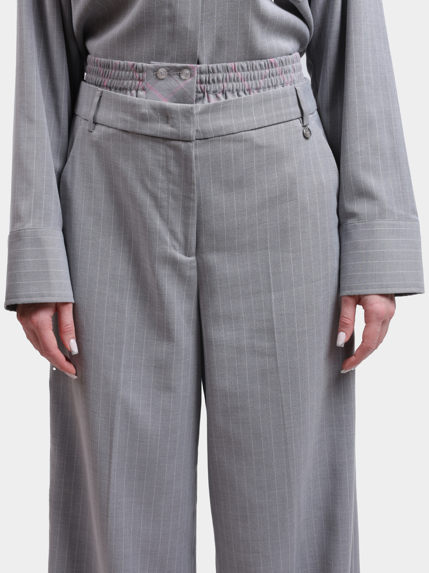 Брюки WA6099 T349A P9229 серые женские  — купить в интернет-магазине Verdistore