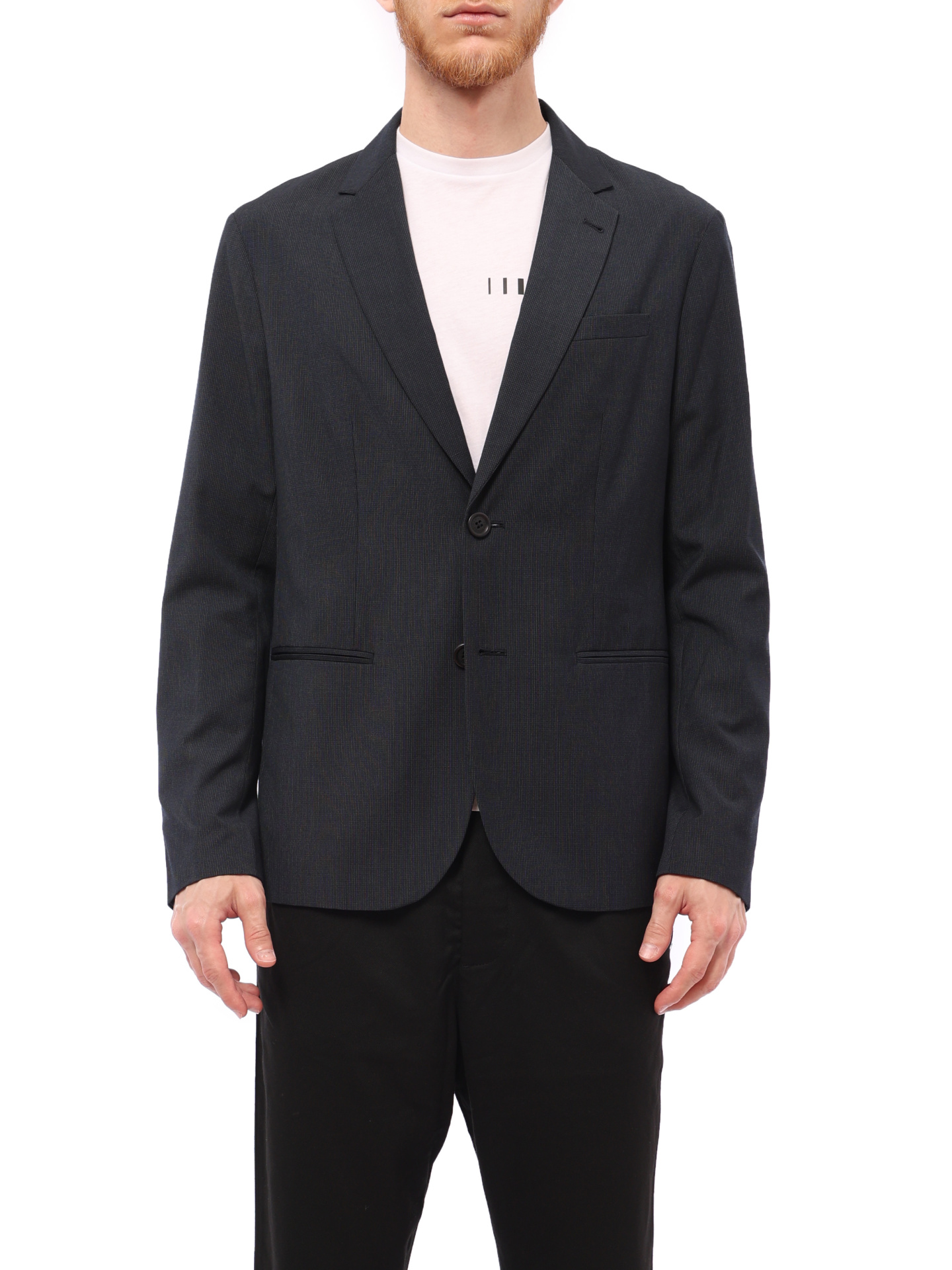 Пиджак Armani Exchange 6HZG02 ZNNJZ 0566 темно-синий мужской однобортный — купить в интернет-магазине Verdistore