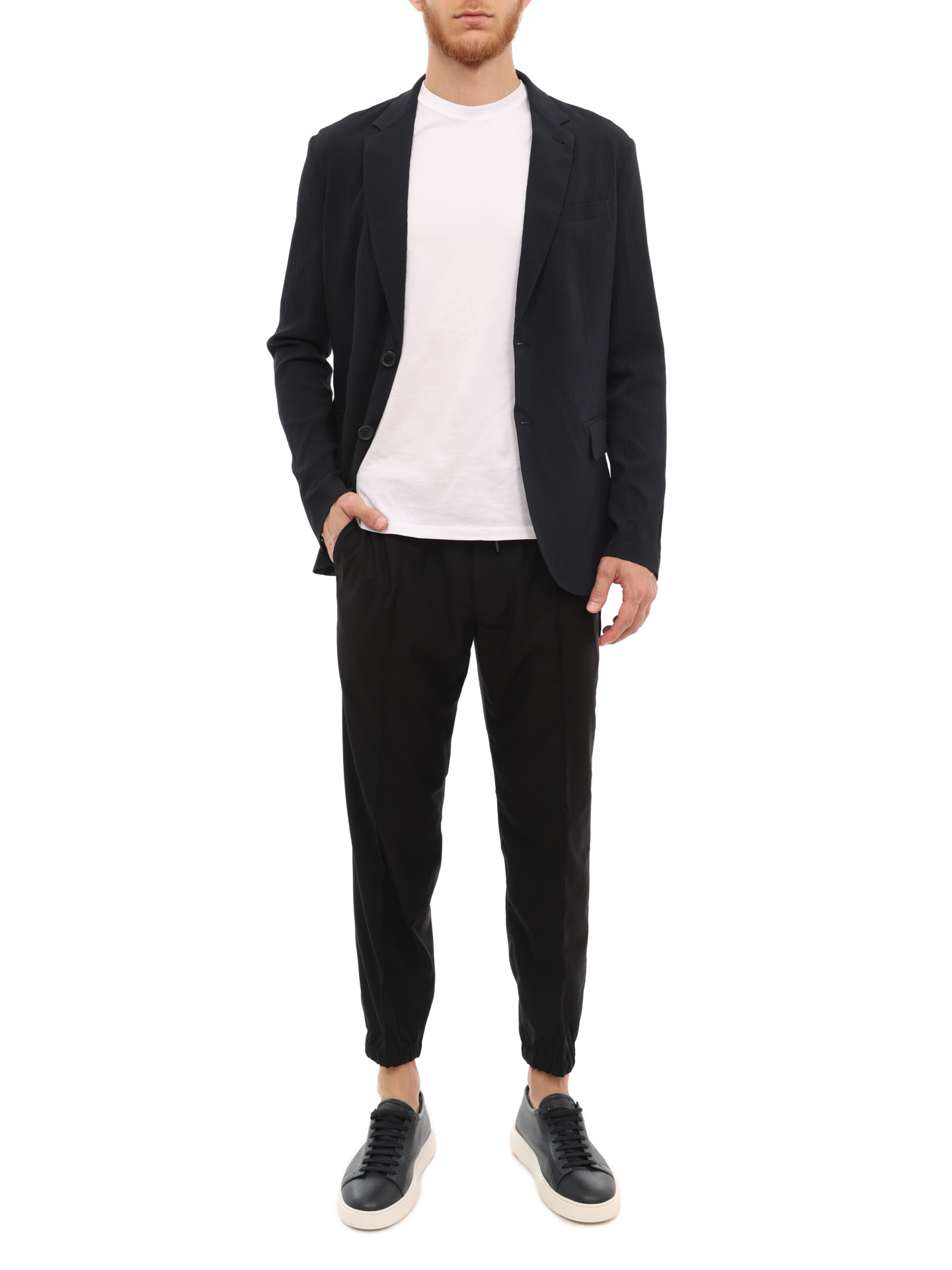 Пиджак Armani Exchange 3LZG45 ZNN5Z 1510 темно-синий мужской из фактурной ткани — купить в интернет-магазине Verdistore