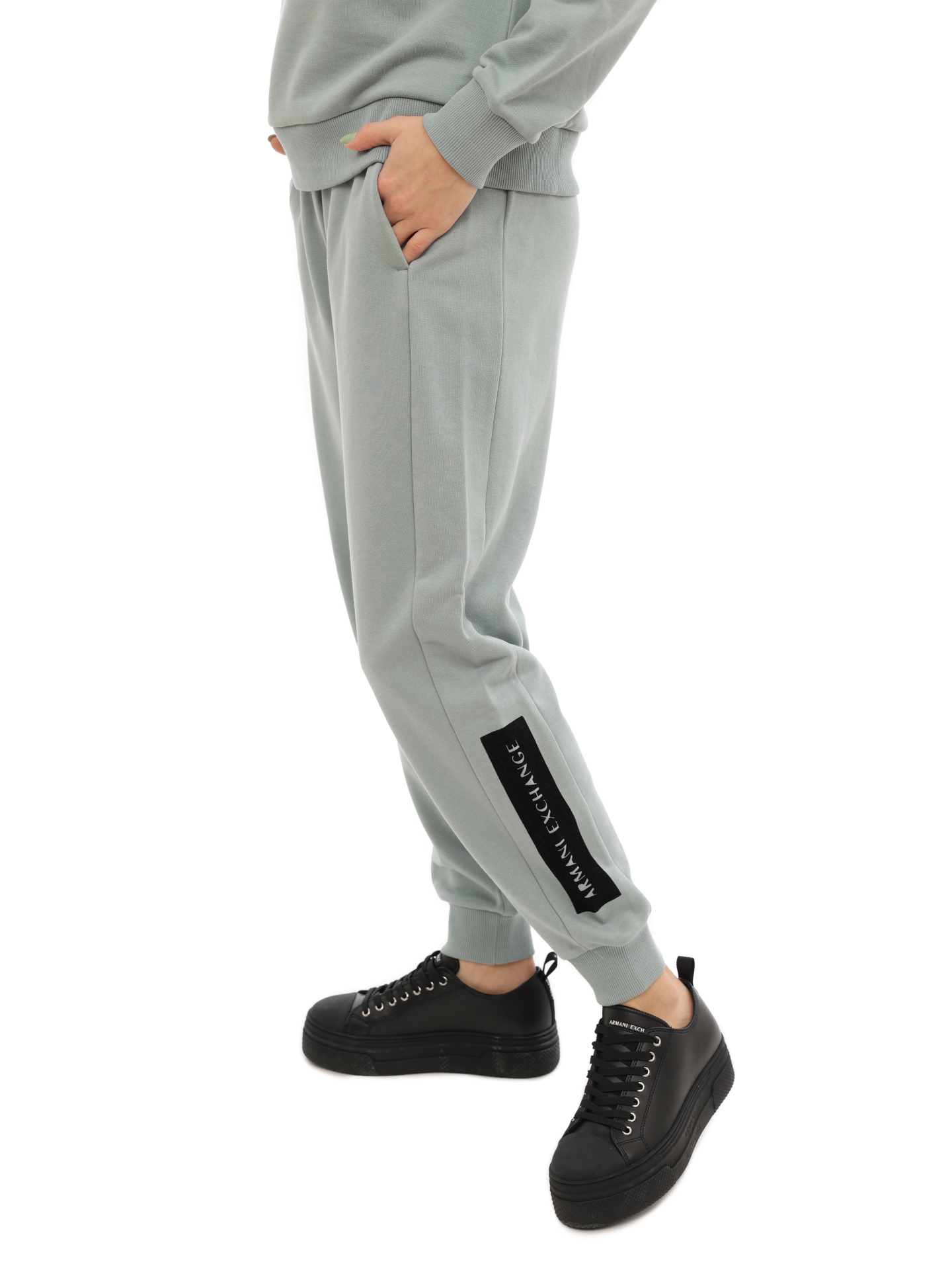 Брюки спортивные Armani Exchange 6LYP78 YJE5Z 1872 голубые женские — купить в интернет-магазине Verdistore