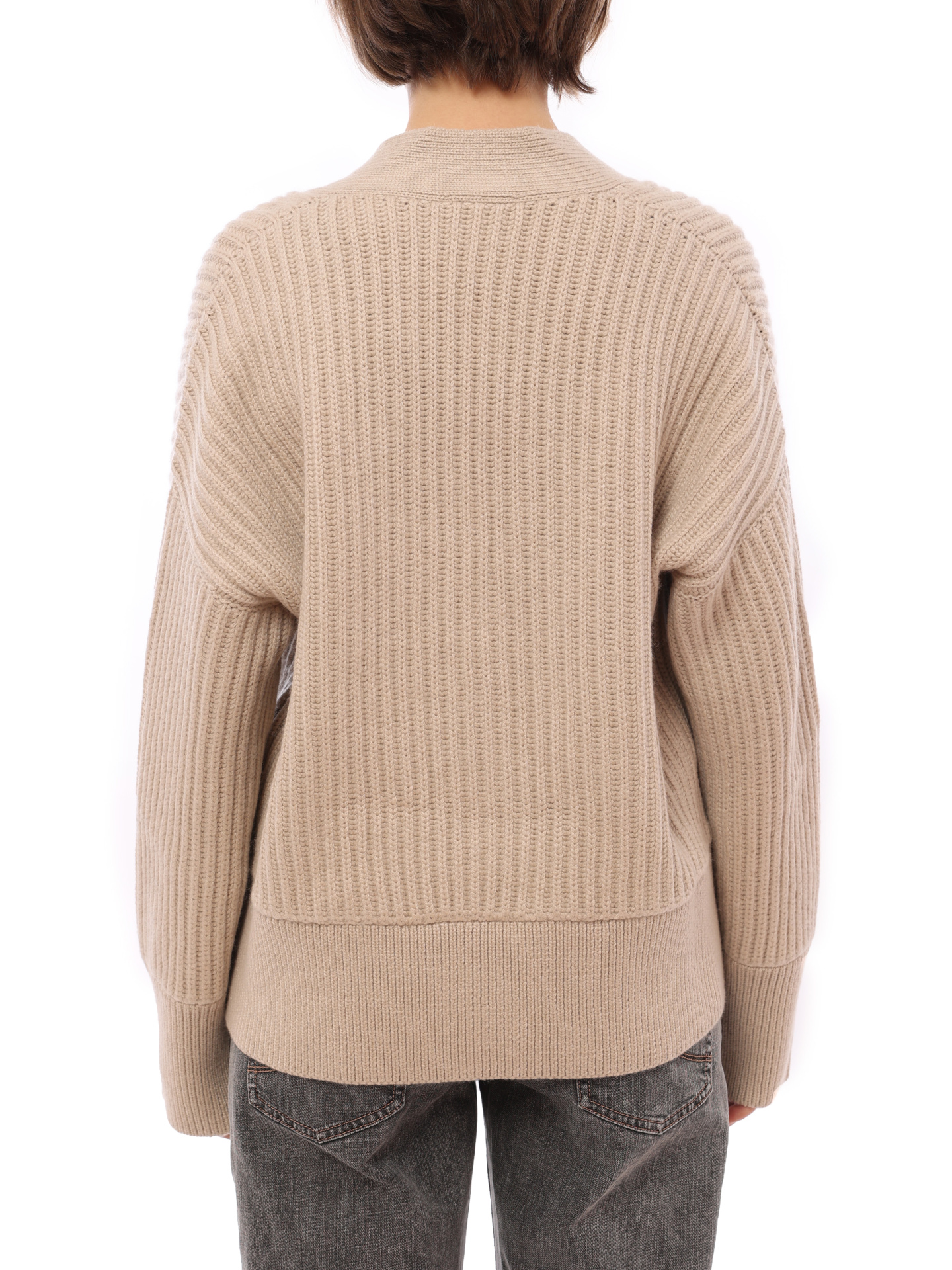 Кардиган Brunello Cucinelli M52526206 C8539 бежевый женский из кашемира — купить в интернет-магазине Verdistore
