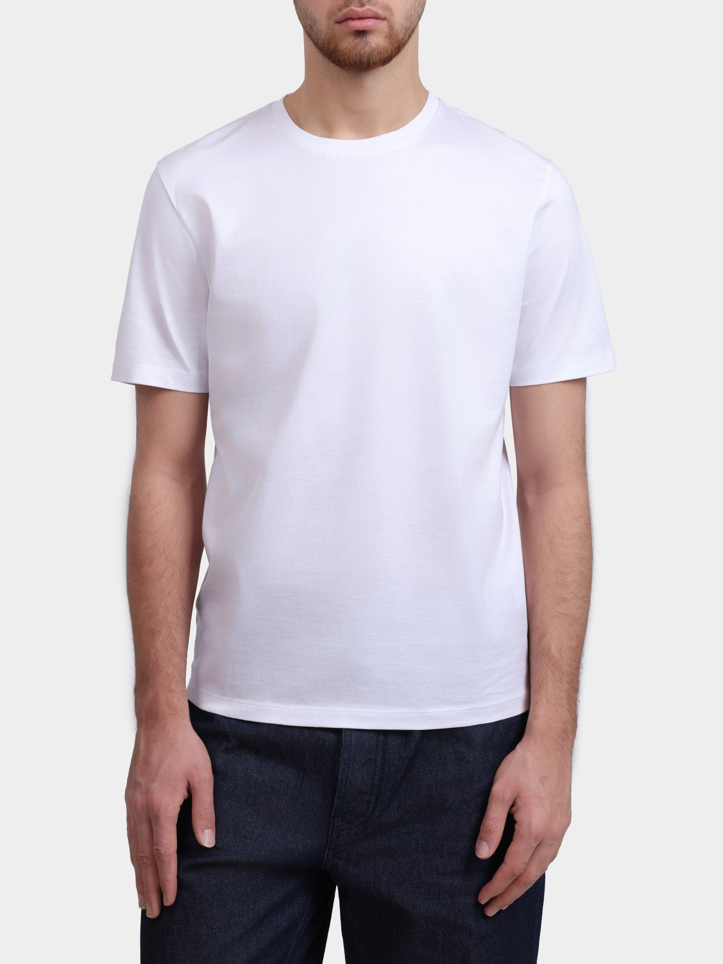 Футболка HUGO RED Dimerstee 10271881 01 50542969 100 белая мужская хлопковая — купить в интернет-магазине Verdistore