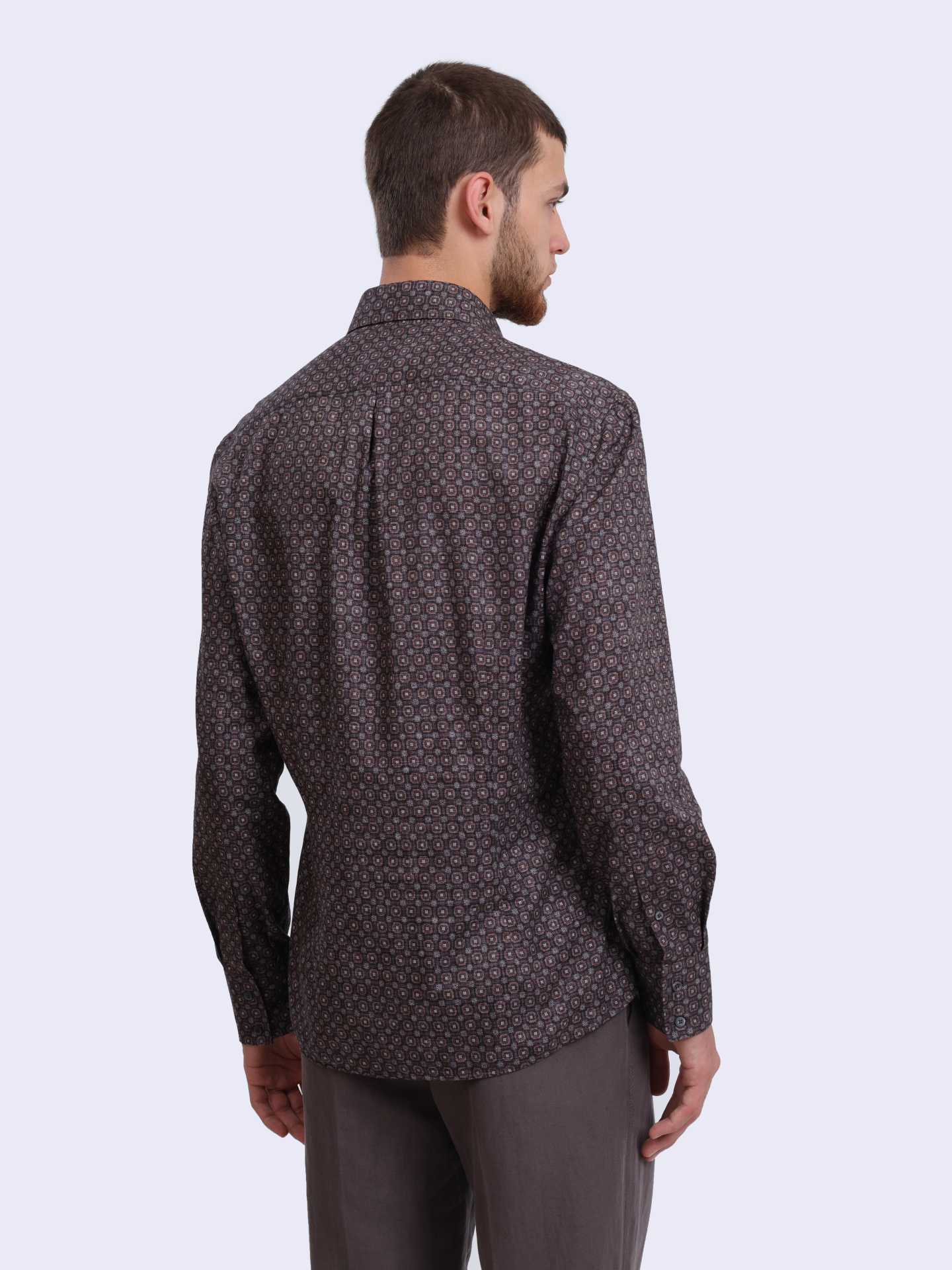 Рубашка Brunello Cucinelli MM6931716 C001 хлопковая мужская — купить в интернет-магазине Verdistore