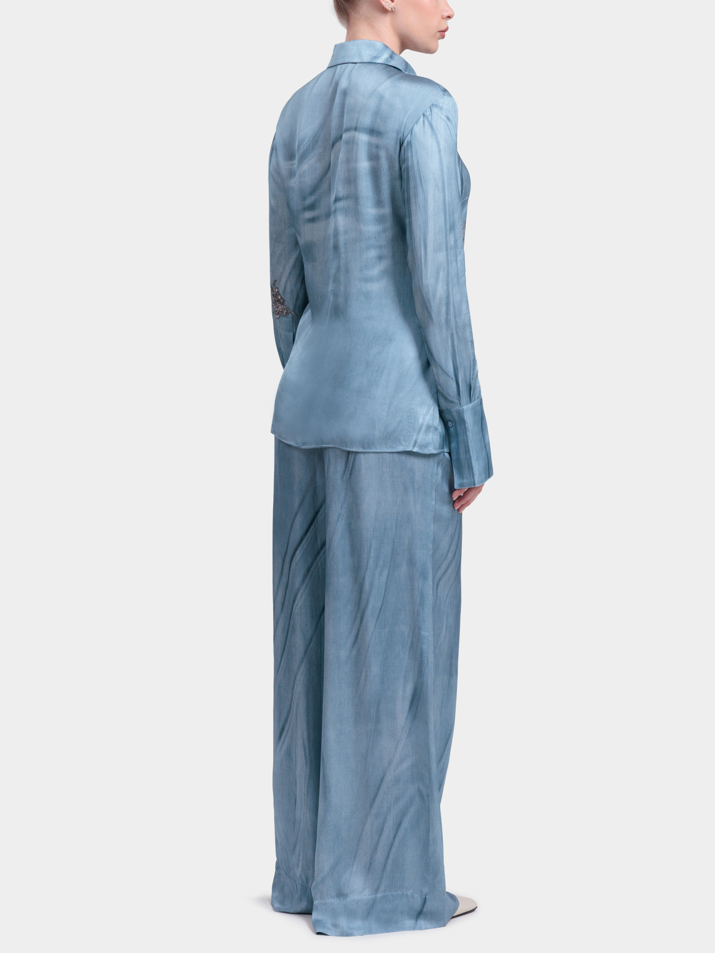 Блуза Pinko 106211 A37N F15 голубая женская из вискозы — купить в интернет-магазине Verdistore