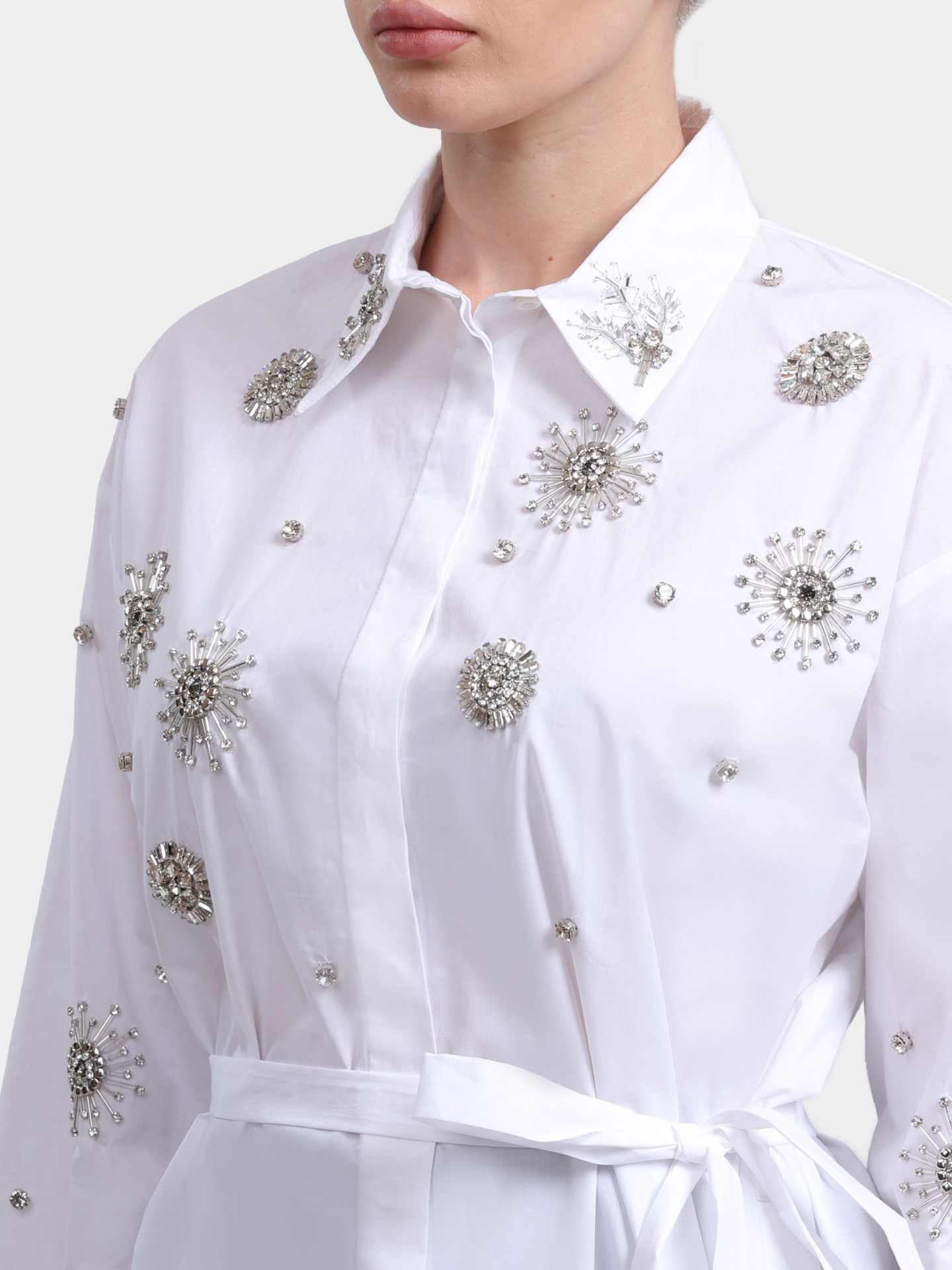 Рубашка Pinko 106225 A31W Z04 хлопковая женская с вышивкой — купить в интернет-магазине Verdistore