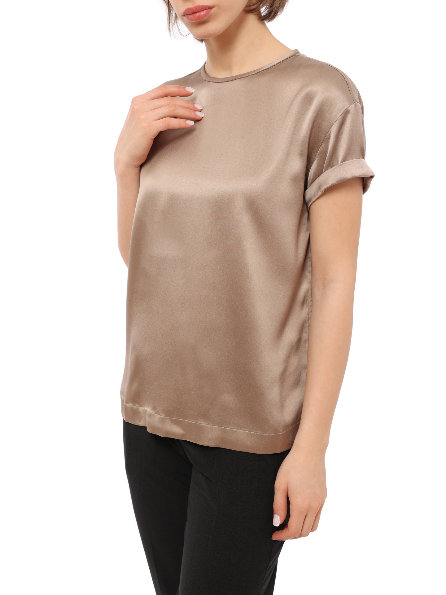 Топ Brunello Cucinelli M0C59DE310 шелковый женский — купить в интернет-магазине Verdistore