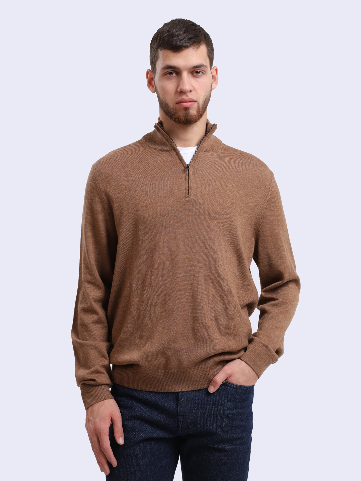 Свитер с молнией на воротнике — купить в интернет-магазине Verdistore