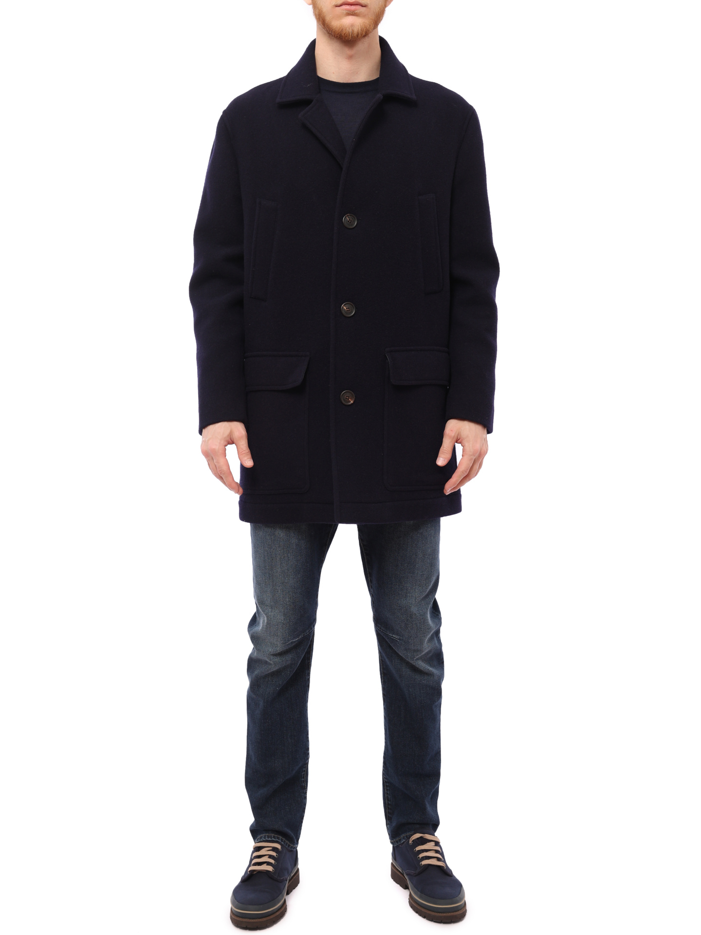 Пальто Brunello Cucinelli MN4679090 C085 шерстяное мужское — купить в интернет-магазине Verdistore